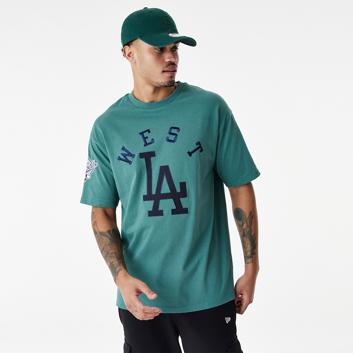 LA Dodgers MLB Heritage Teal Oversized T-Shirt