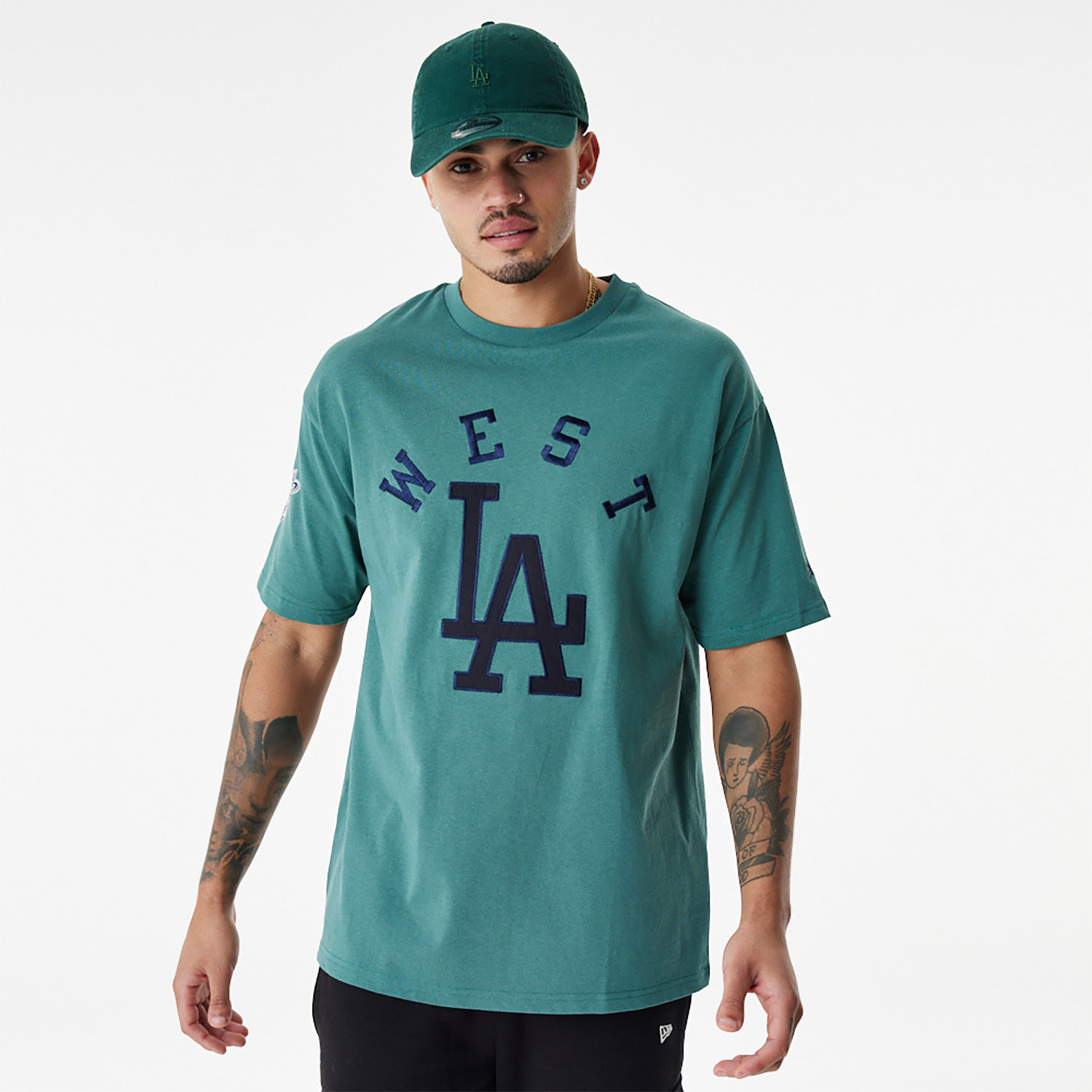 LA Dodgers MLB Heritage Teal Oversized T-Shirt