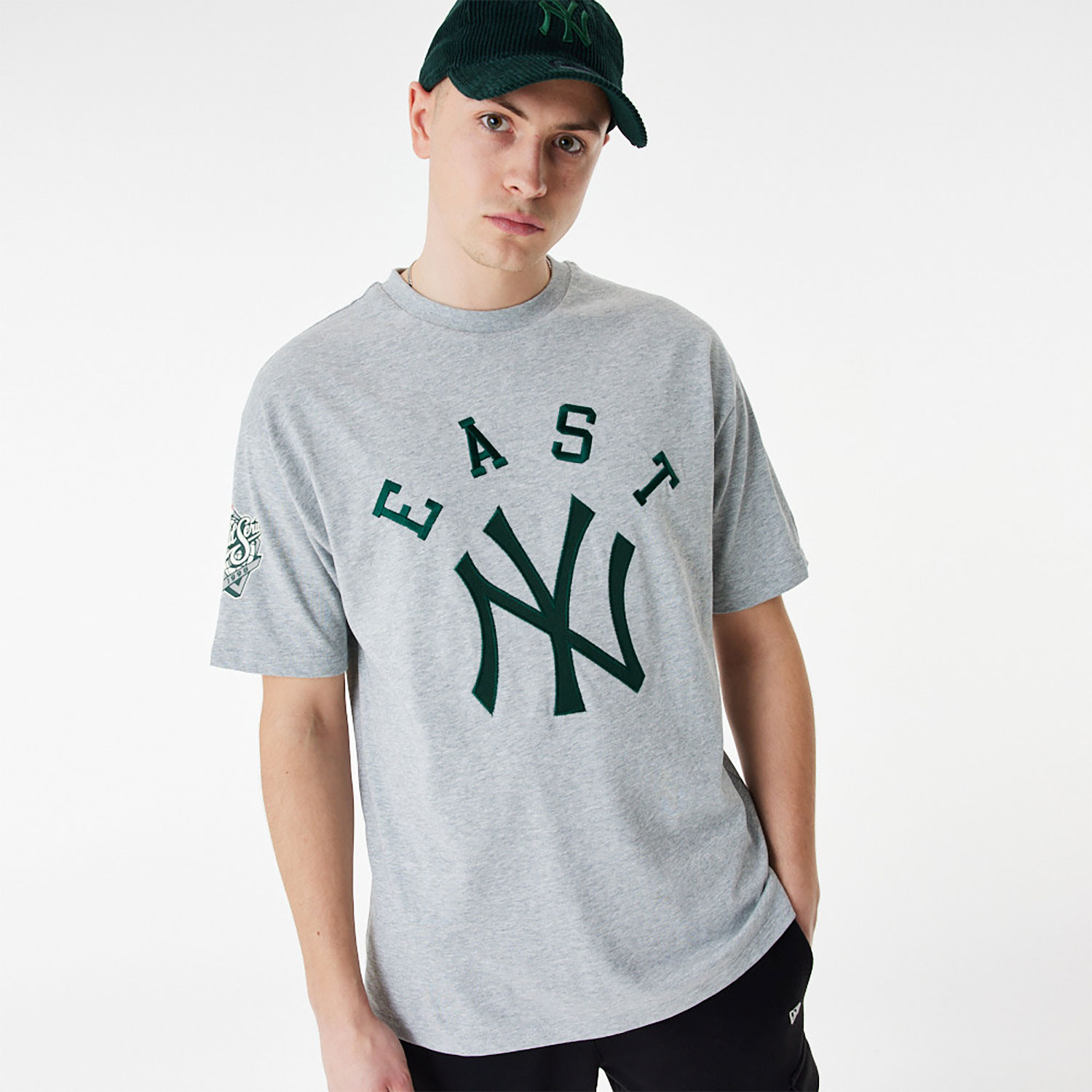 New York Yankees MLB Heritage Grey Oversized T-Shirt