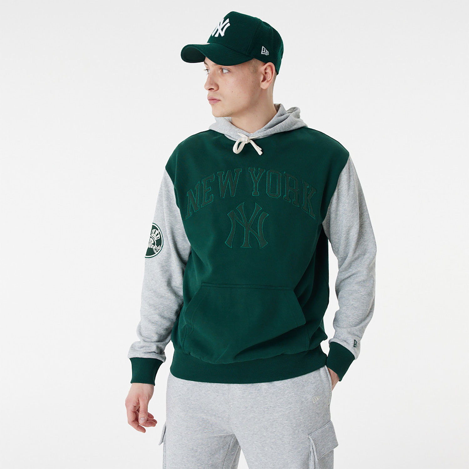New York Yankees MLB Heritage Green Oversized Hoodie