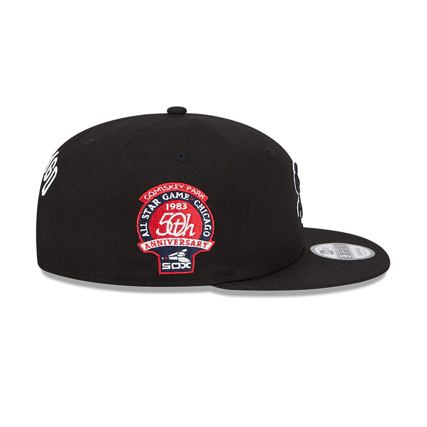 Chicago White Sox Side Patch Black 9FIFTY Snapback Cap