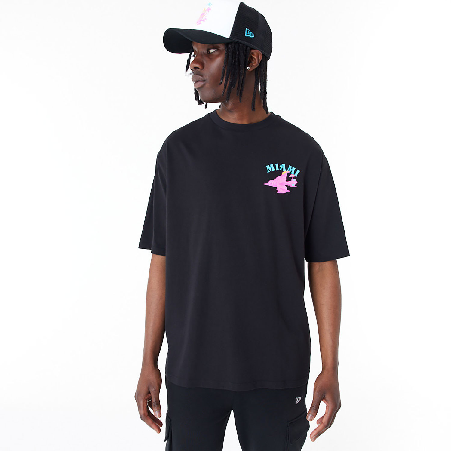 New Era Miami City Graphic Black T-Shirt