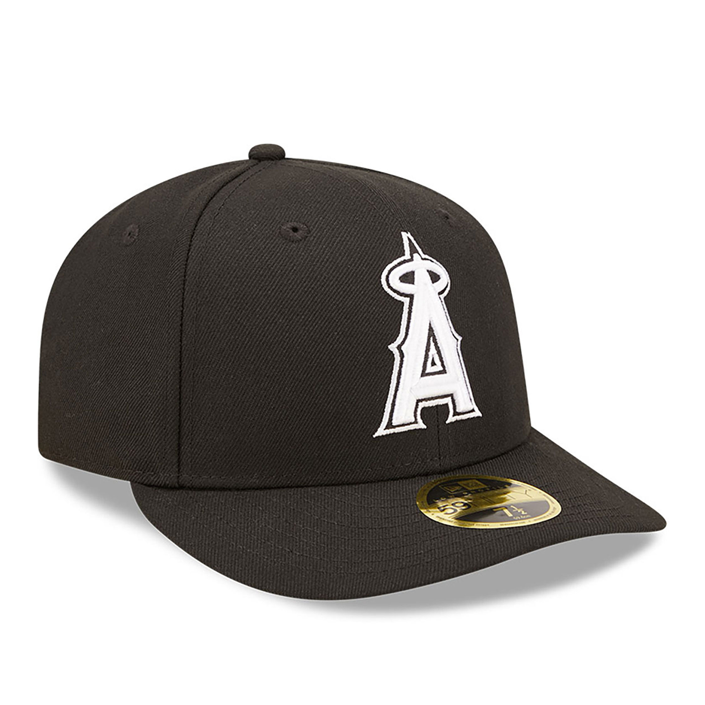 Anaheim Angels Black 59FIFTY Low Profile Cap