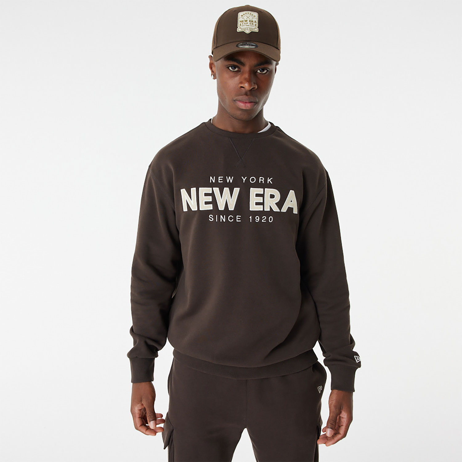 New Era Heritage Brown Crew Neck Sweatshirt