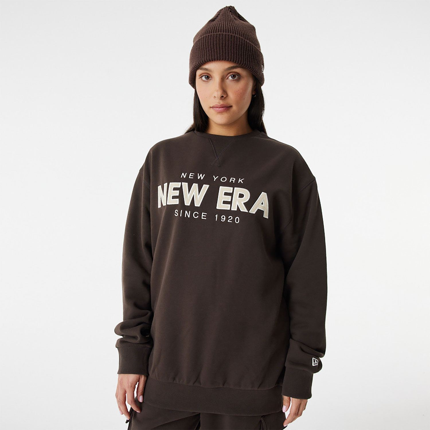 New Era Heritage Brown Crew Neck Sweatshirt