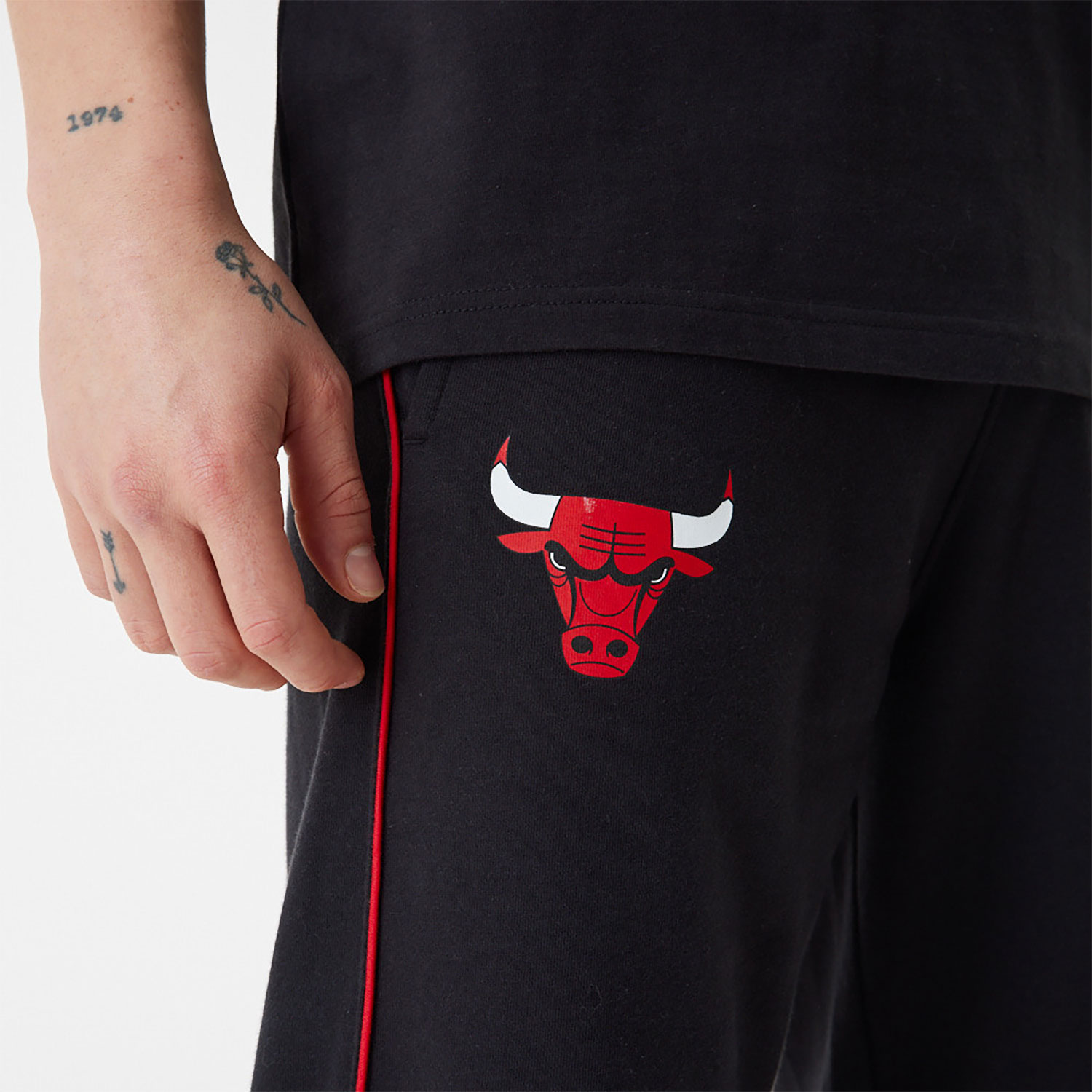 Chicago Bulls NBA Colour Block Black Slim Joggers