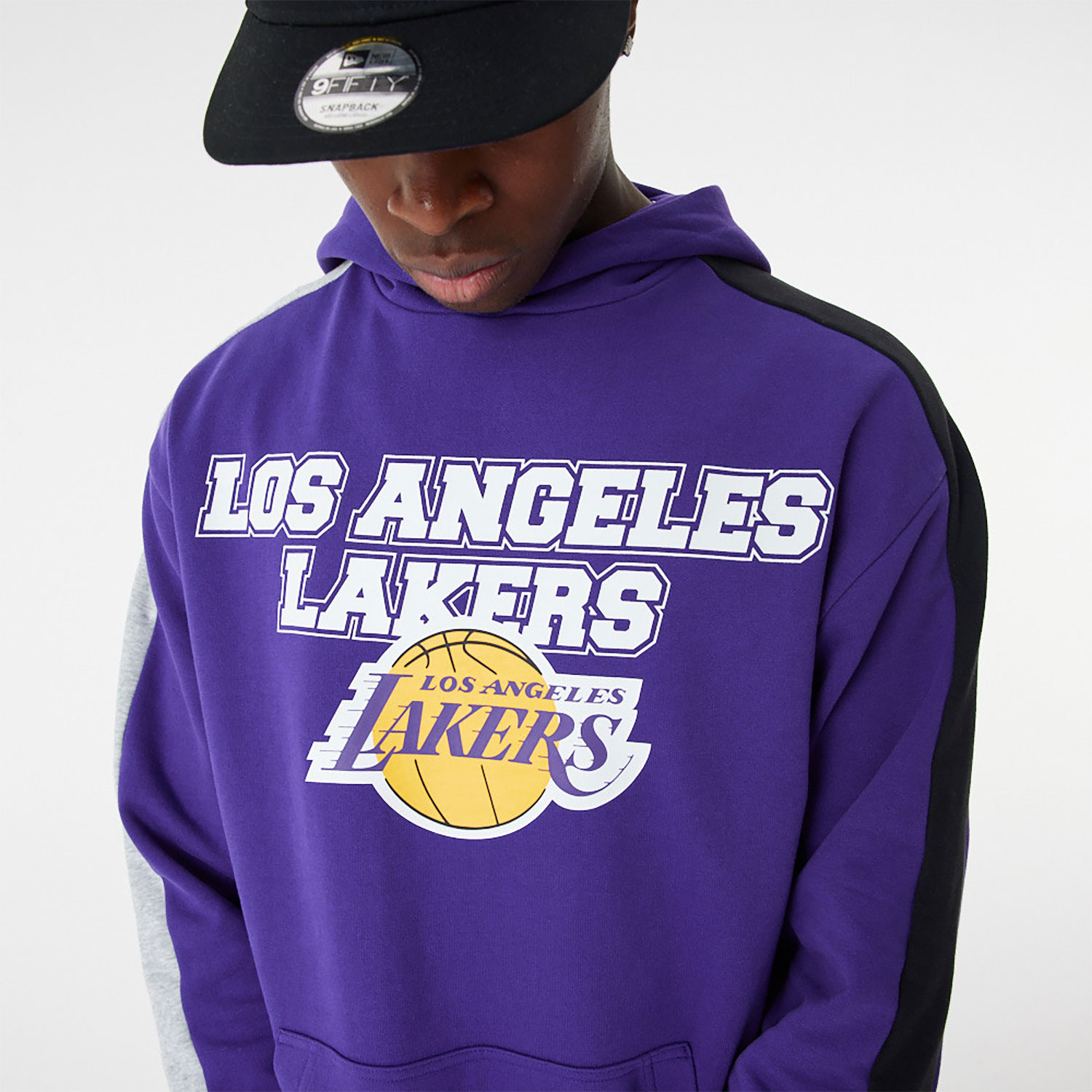 LA Lakers NBA Large Graphic Purple Oversized Hoodie