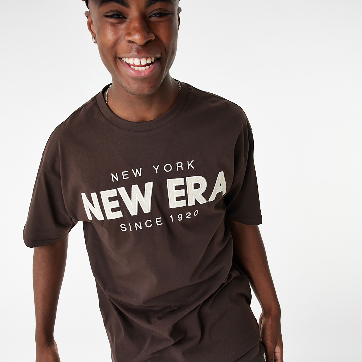 New Era Heritage Brown Oversized T-Shirt
