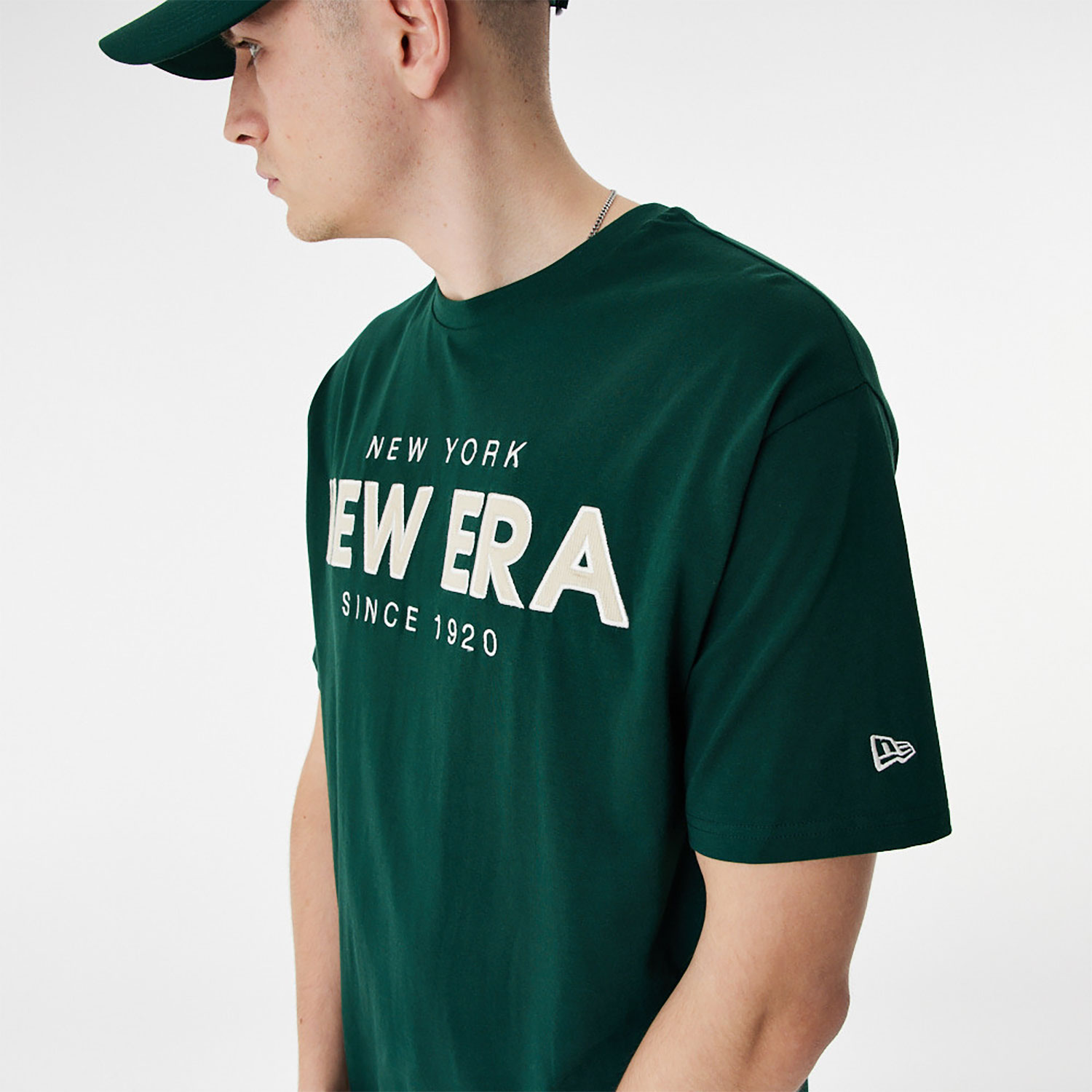 New Era Heritage Green Oversized T-Shirt
