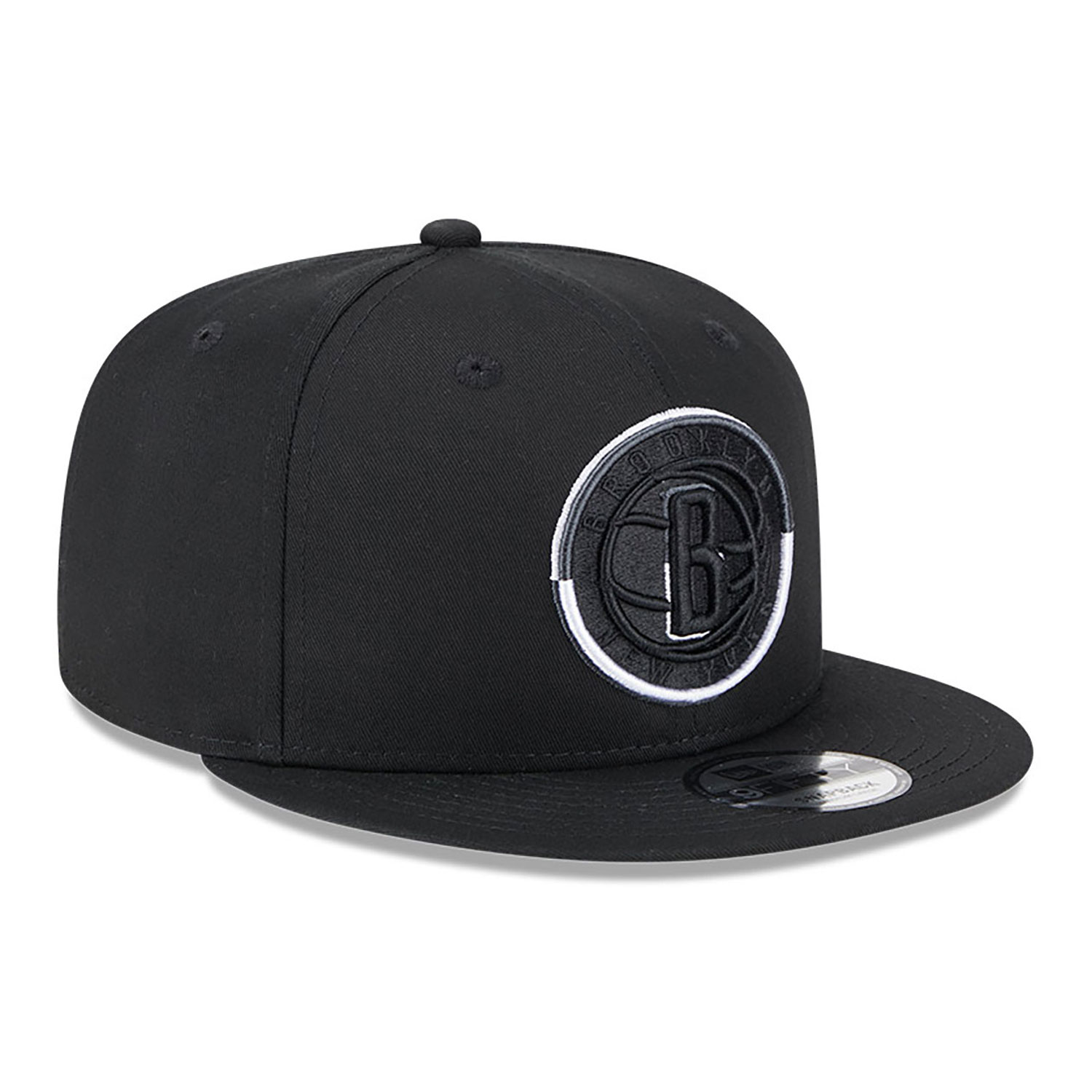 Brooklyn Nets Split Logo Black 9FIFTY Snapback Cap