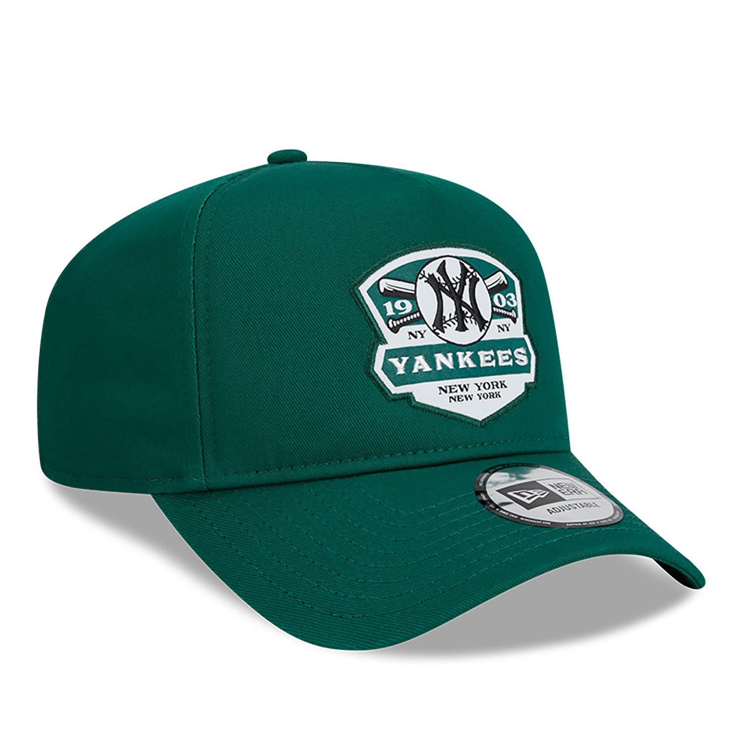 New York Yankees MLB Patch Green A-Frame Trucker Cap