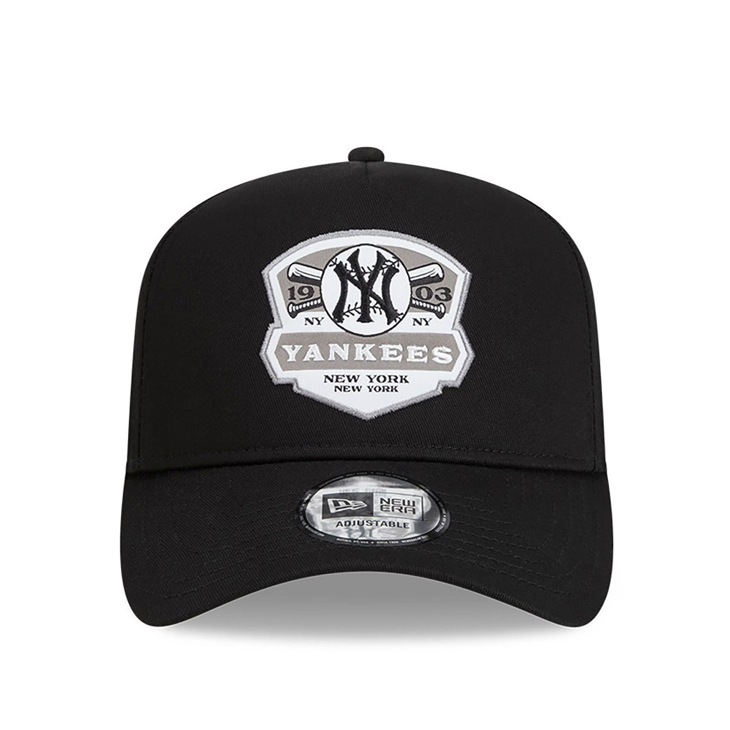 New York Yankees MLB Patch Black A-Frame Trucker Cap