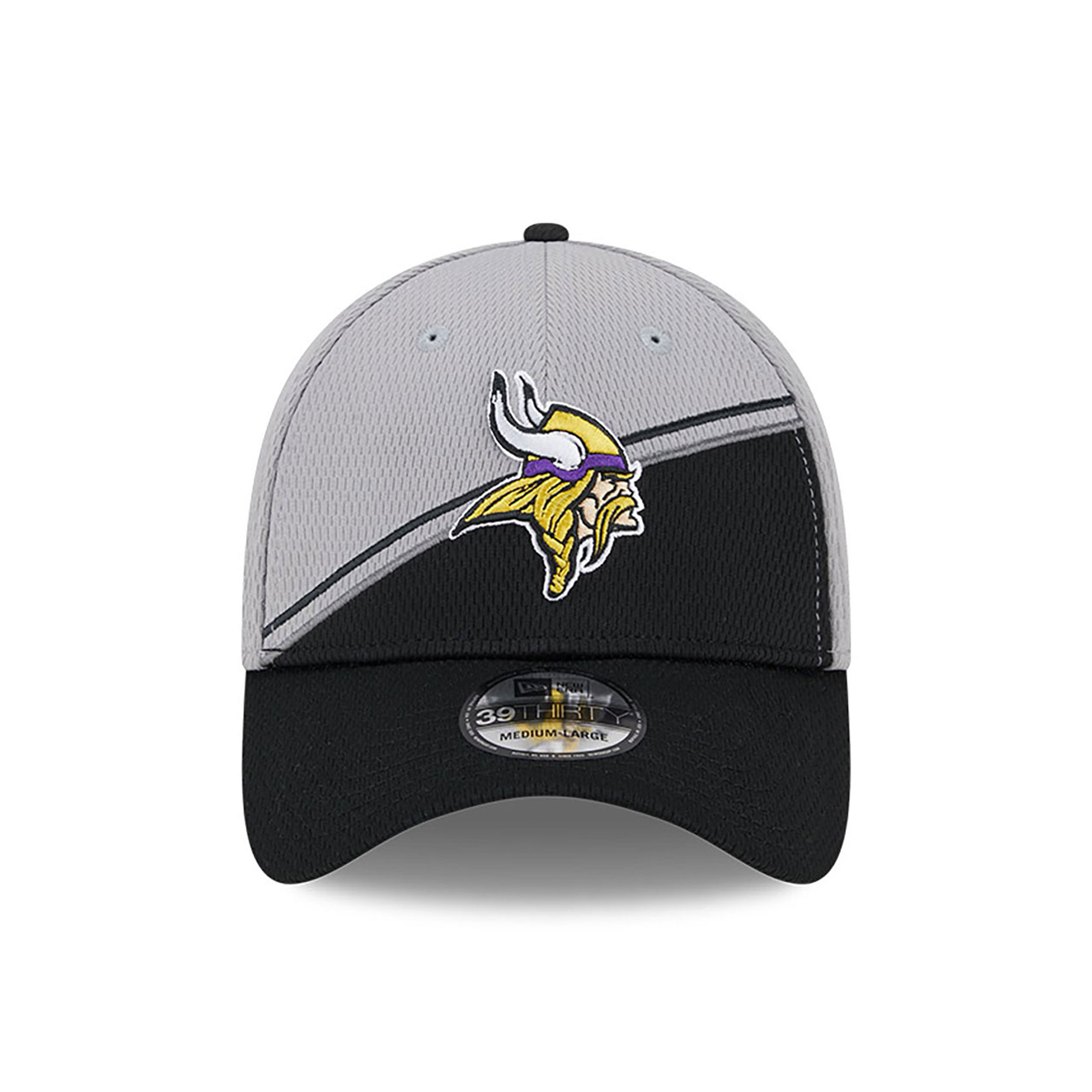 Minnesota Vikings NFL Sideline 2023 Grey 39THIRTY Stretch Fit Cap