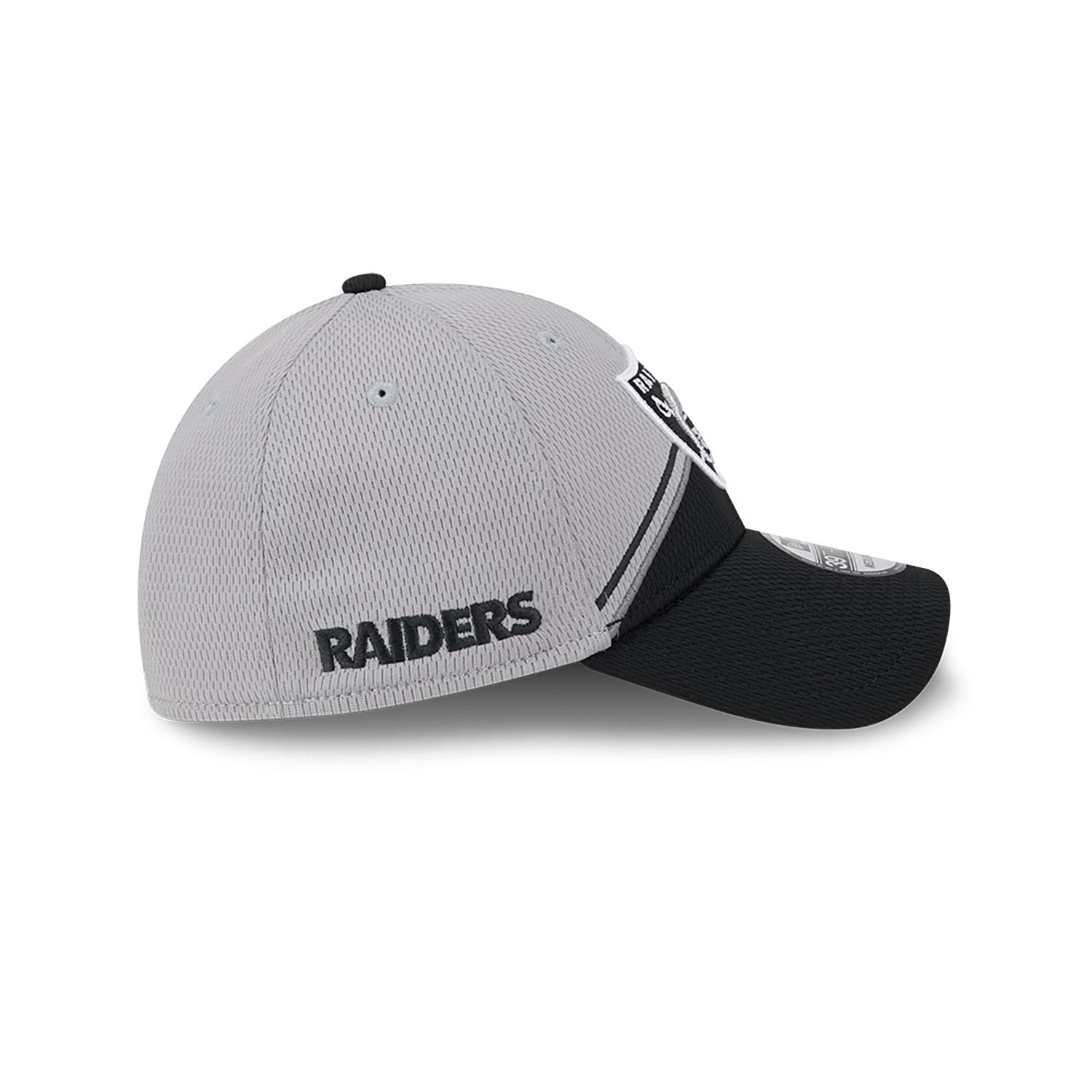 Las Vegas Raiders NFL Sideline 2023 Grey 39THIRTY Stretch Fit Cap