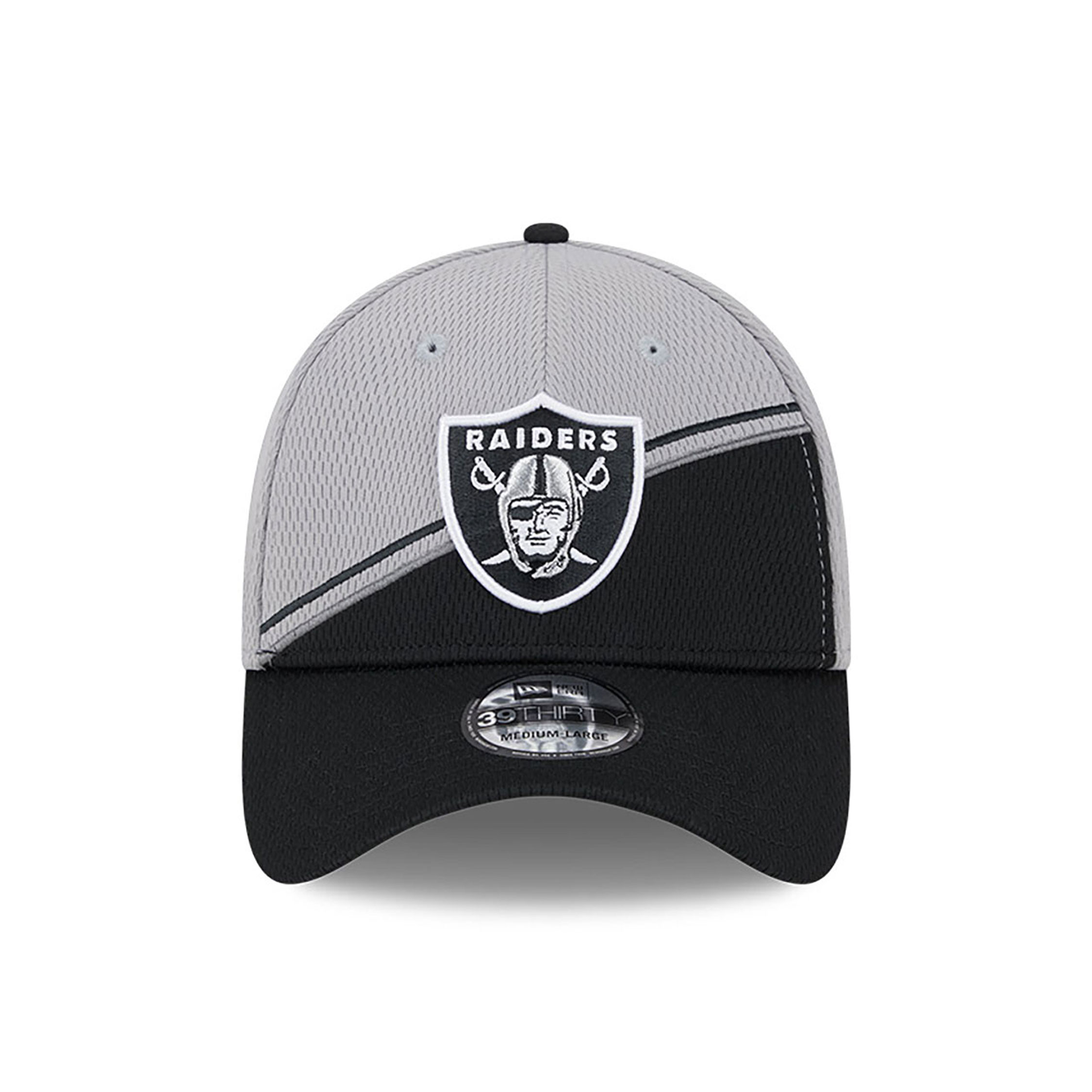 Las Vegas Raiders NFL Sideline 2023 Grey 39THIRTY Stretch Fit Cap
