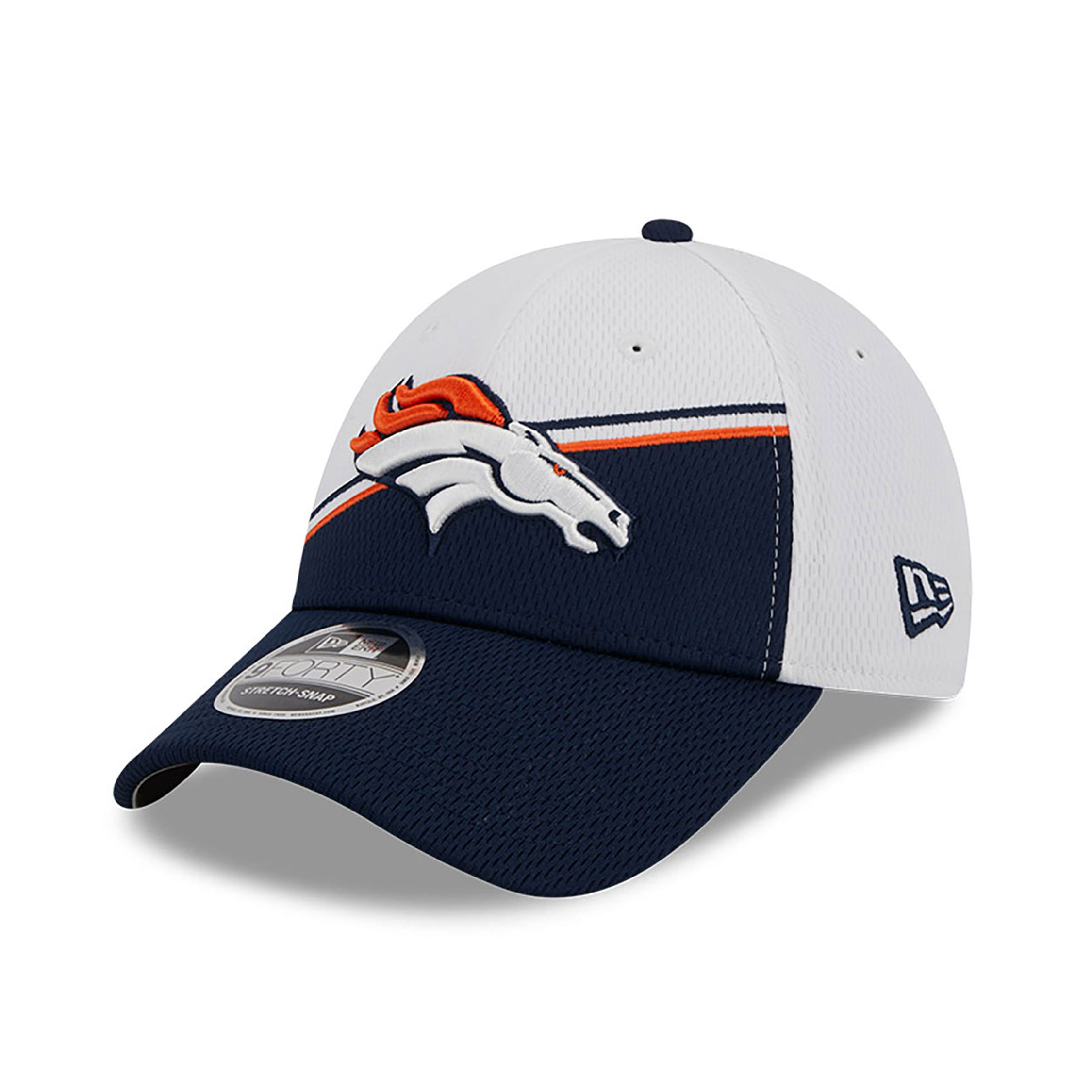 Denver Broncos NFL Sideline 2023 White 9FORTY Stretch Snap Cap