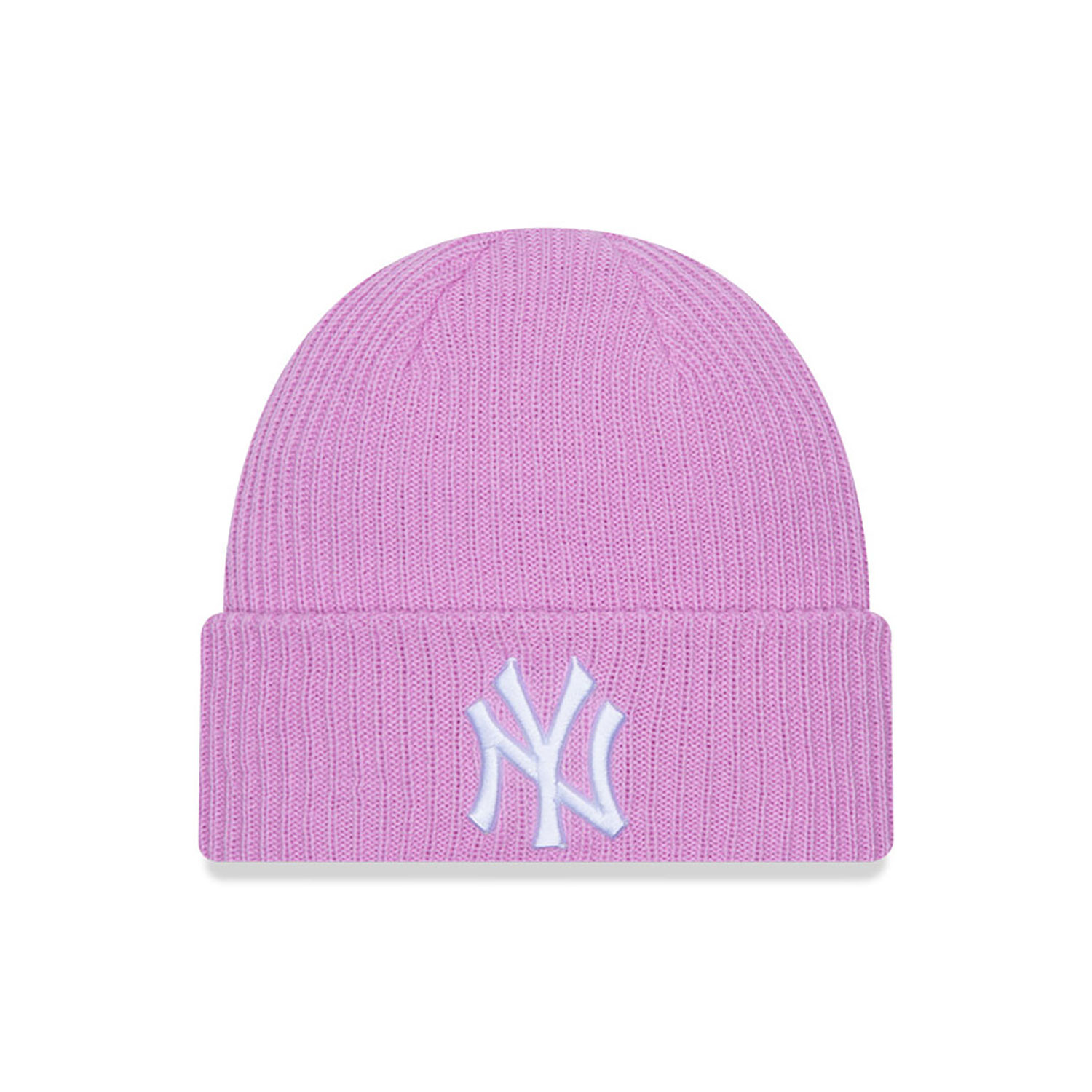 New York Yankees Womens Polylana Pink Cuff Knit Beanie Hat