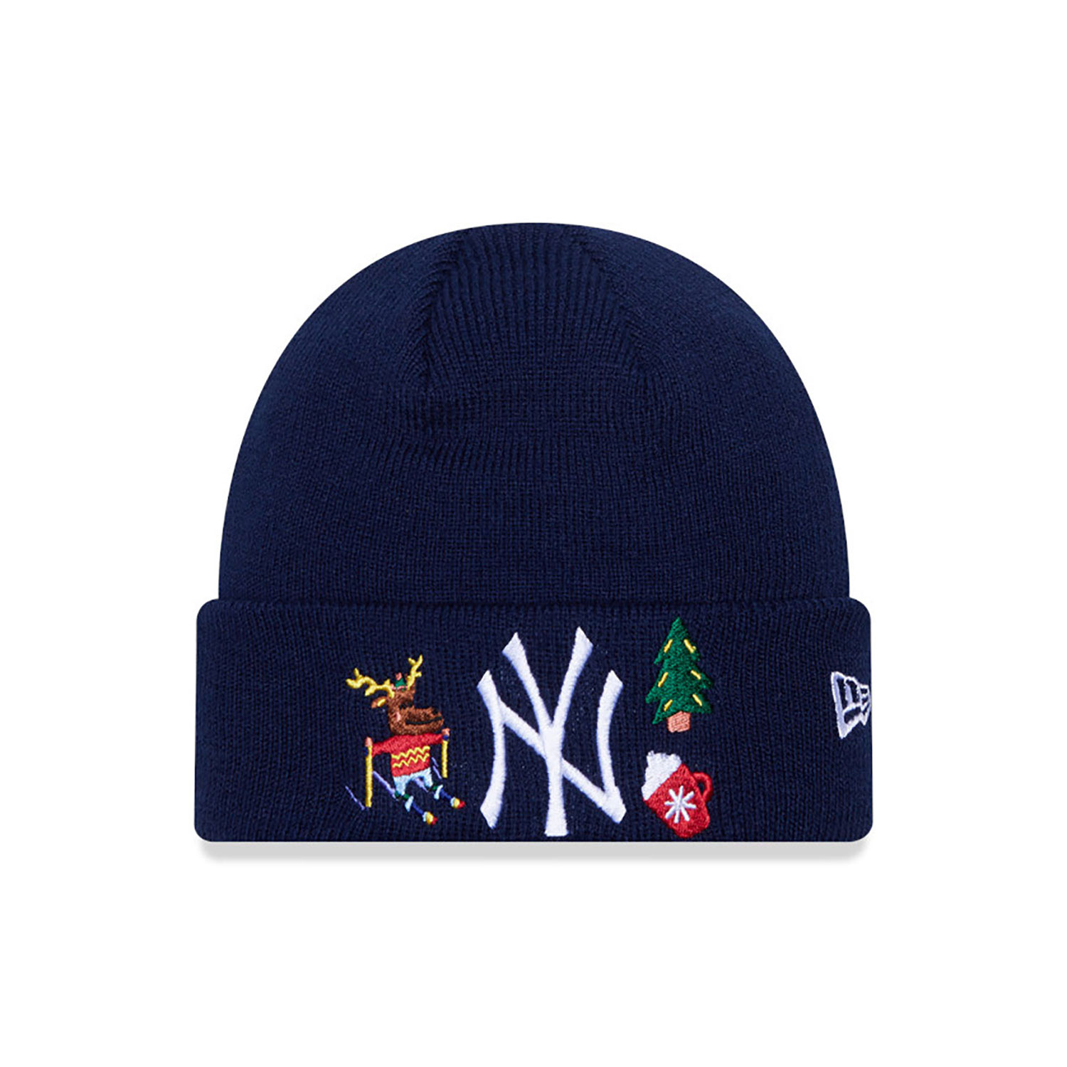 New York Yankees Infant Festive Navy Cuff Knit Beanie Hat