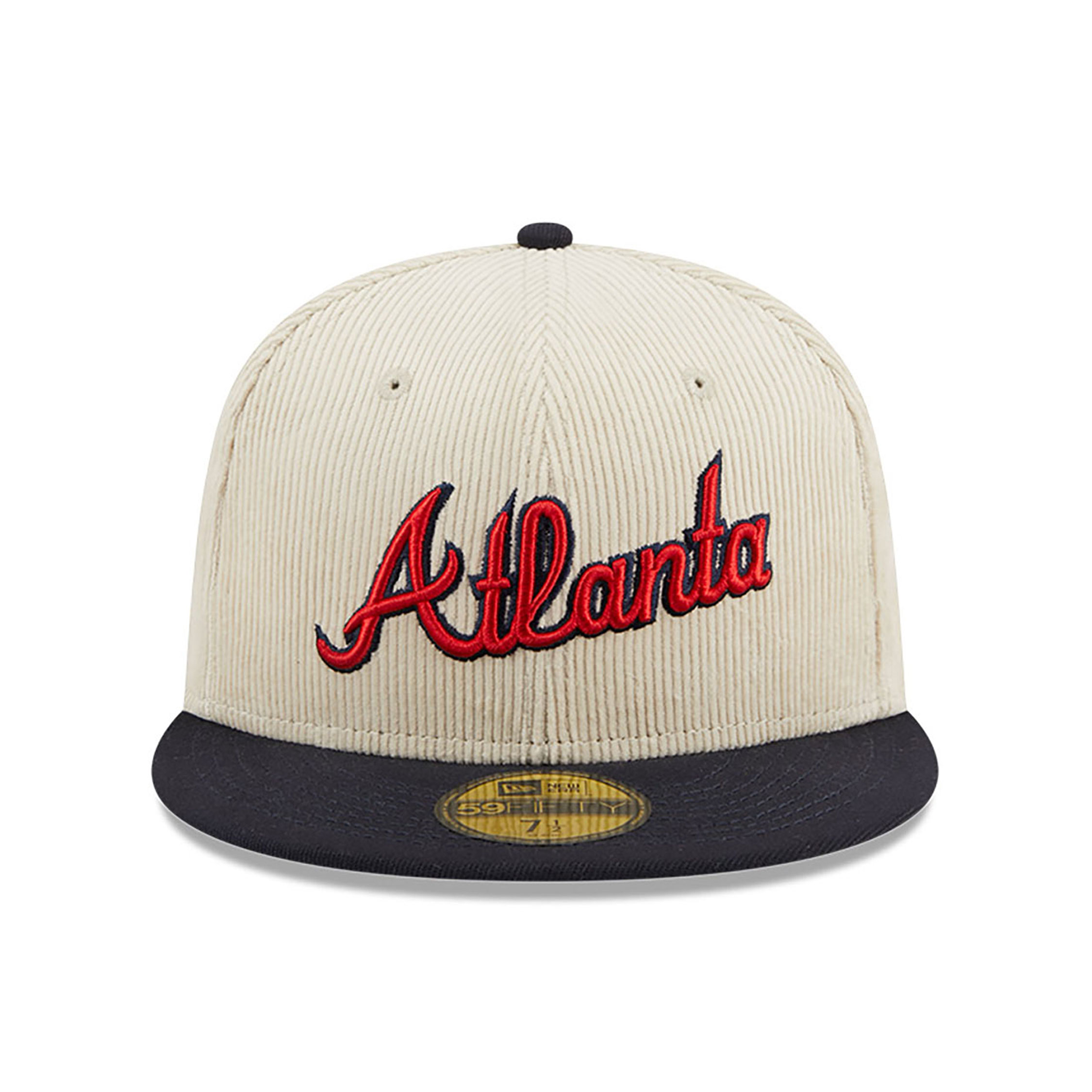 Atlanta Braves Cord Classic Off White 59FIFTY Fitted Cap