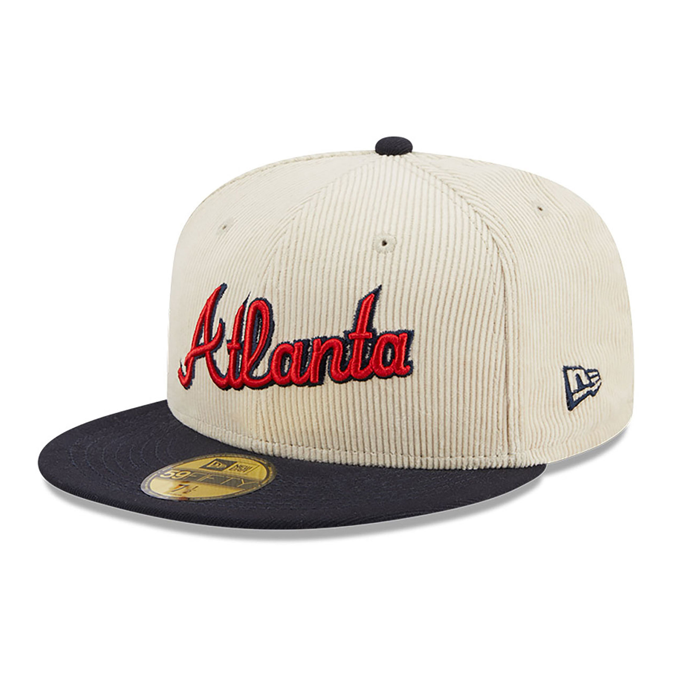 Atlanta Braves Cord Classic Off White 59FIFTY Fitted Cap