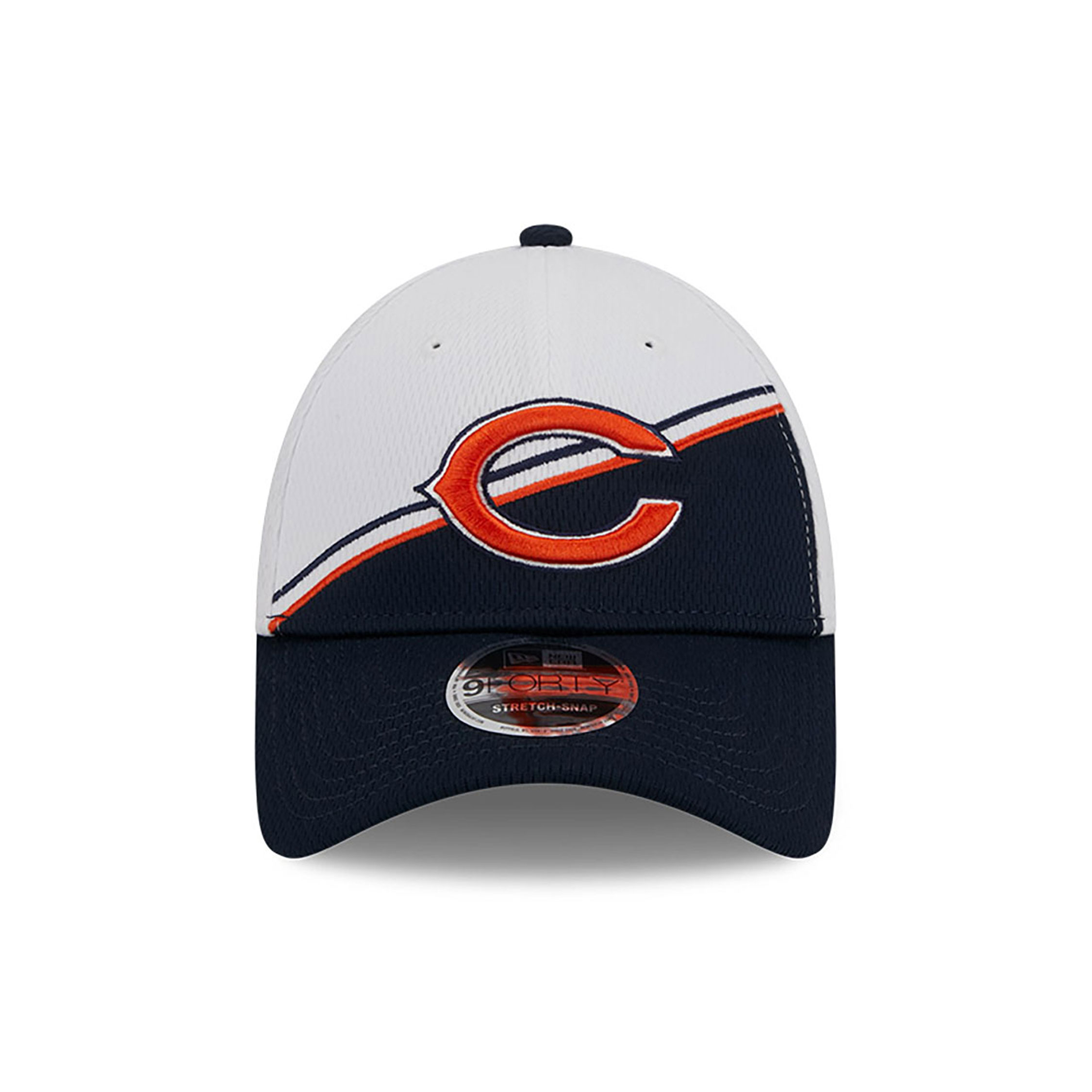 Chicago Bears NFL Sideline 2023 White 9FORTY Stretch Snap Cap