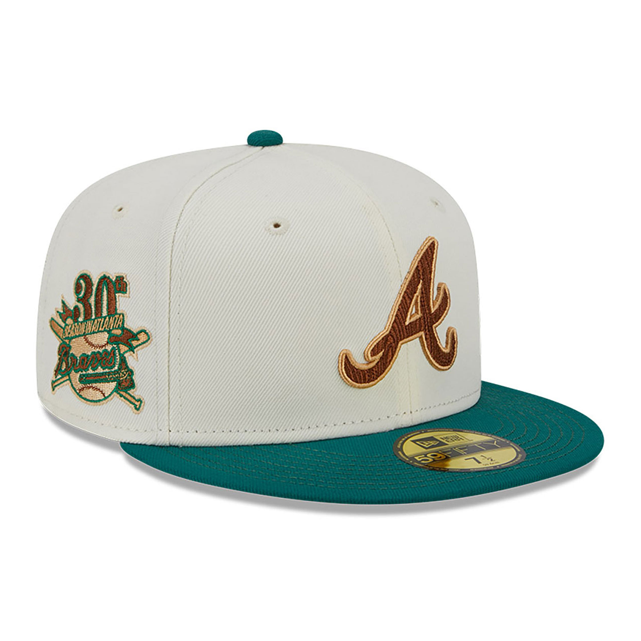 Atlanta Braves Camp Off White 59FIFTY Fitted Cap