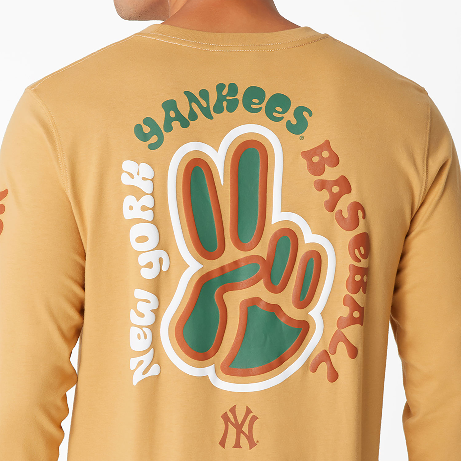 New York Yankees Camp Beige Long Sleeve T-Shirt