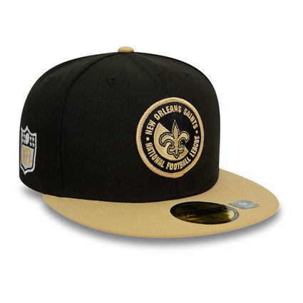 New Orleans Saints NFL JERSEY-BASIC Black-Gold Fitted Hat