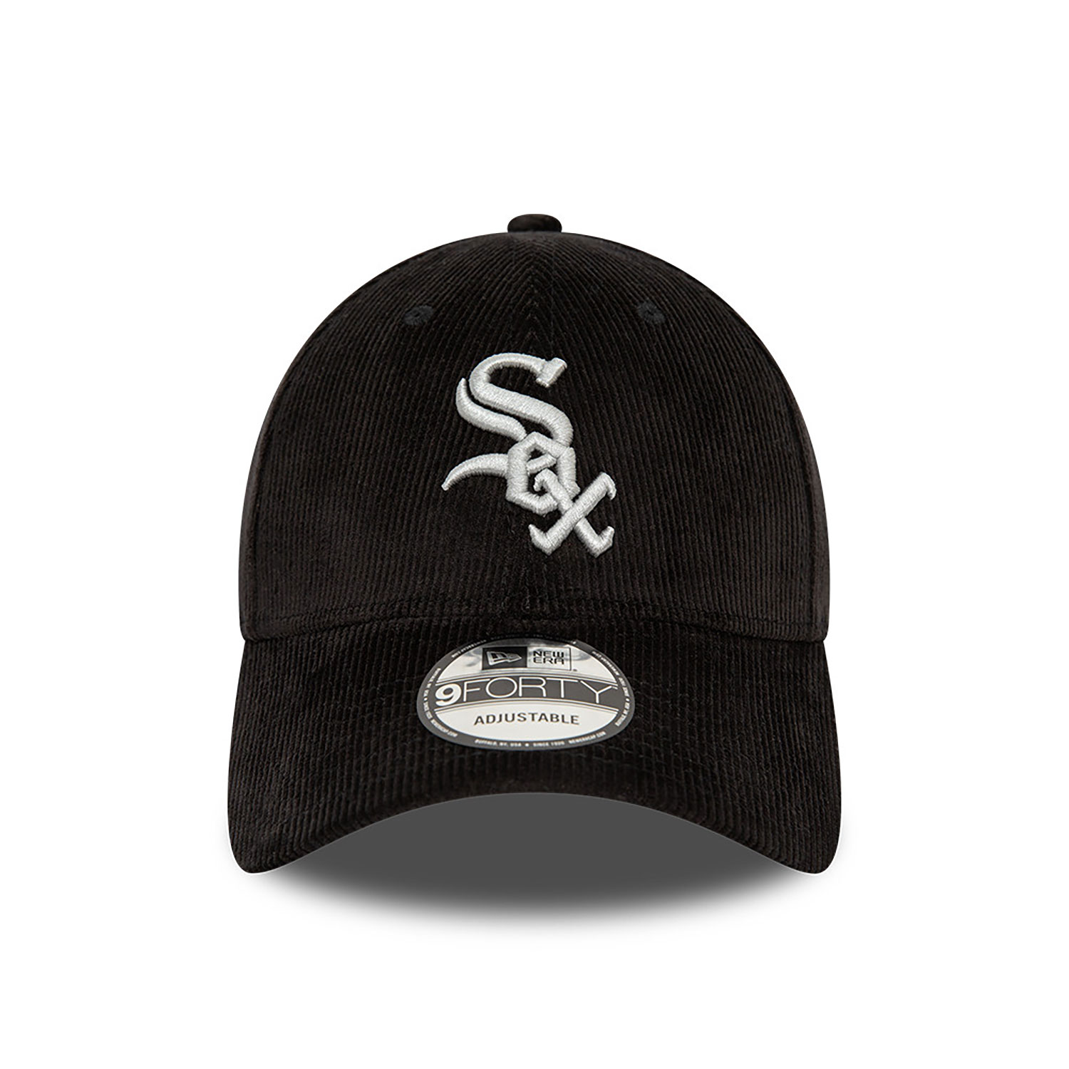Chicago White Sox Cord Black 9FORTY Adjustable Cap