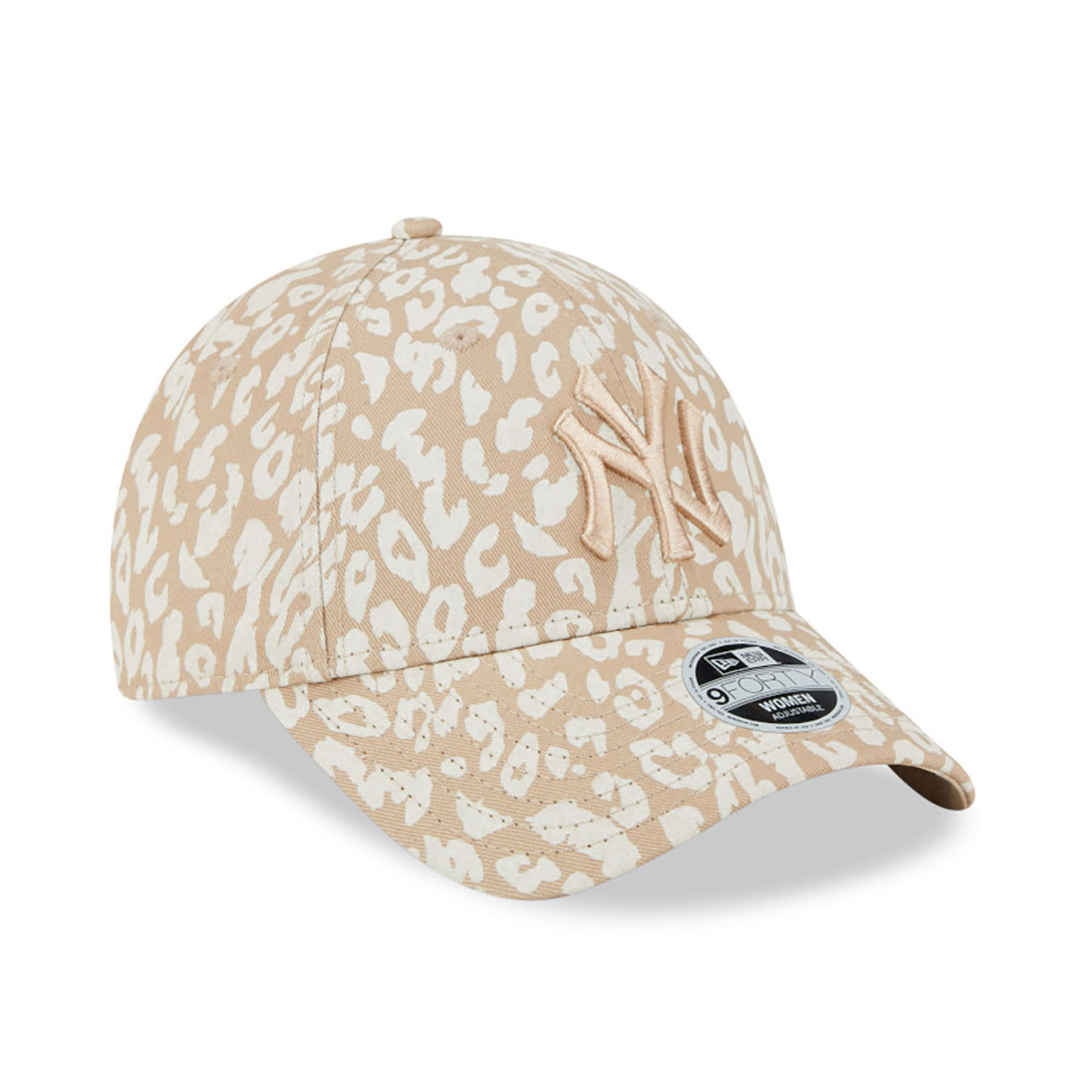 New York Yankees Womens All Over Print Light Beige 9FORTY Adjustable Cap