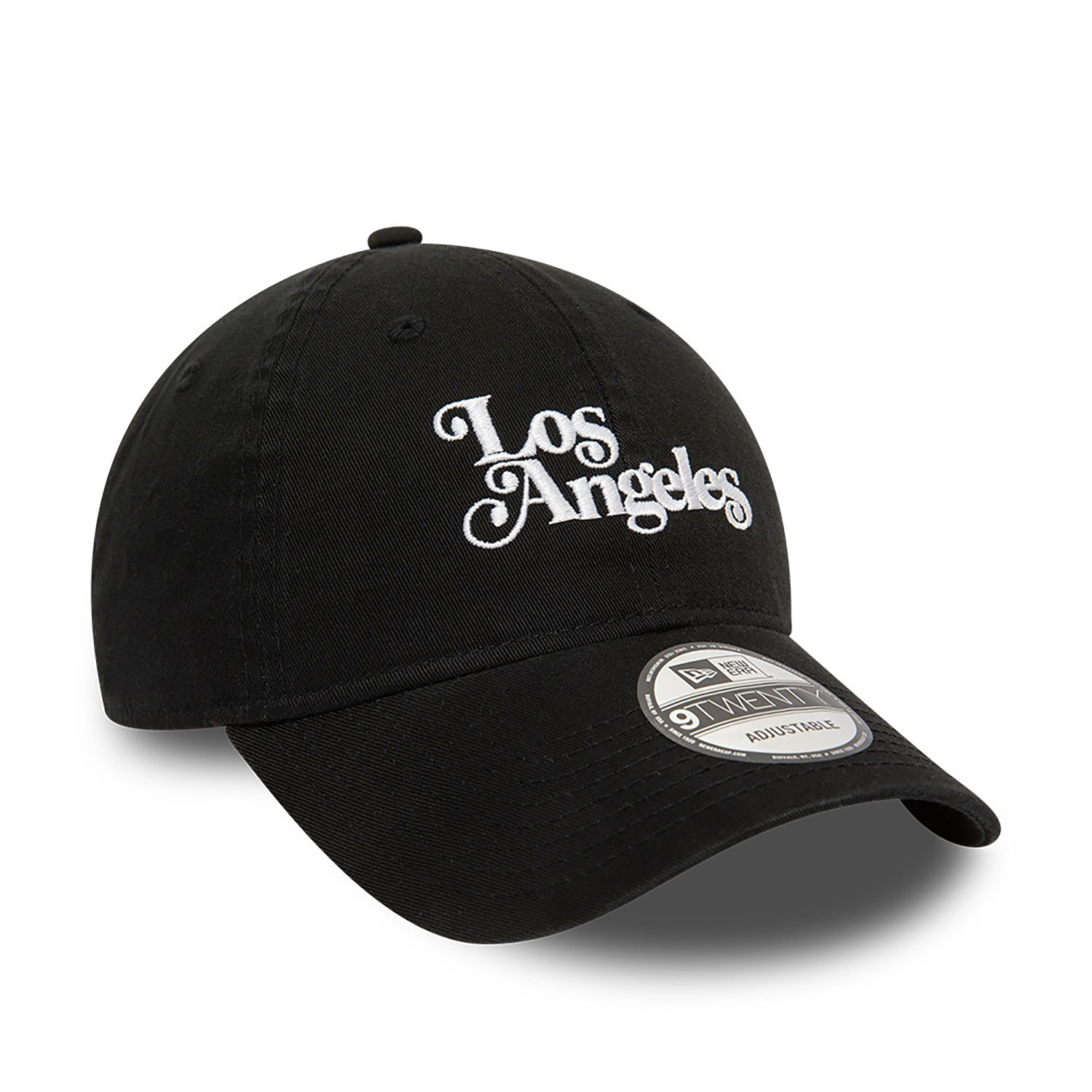 New Era Los Angeles Washed Black 9TWENTY Adjustable Cap