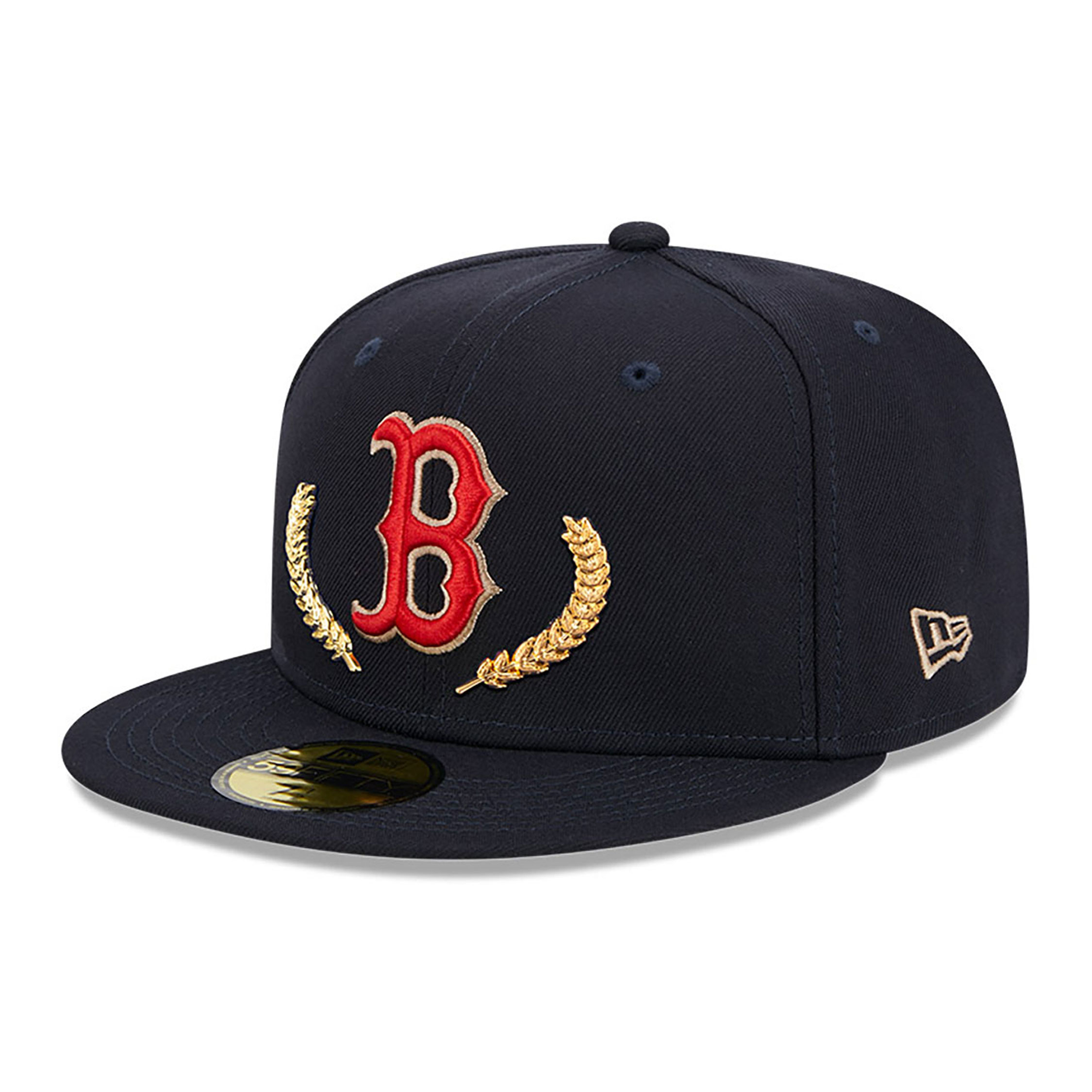 Boston Red Sox Gold Leaf Navy 59FIFTY Fitted Cap