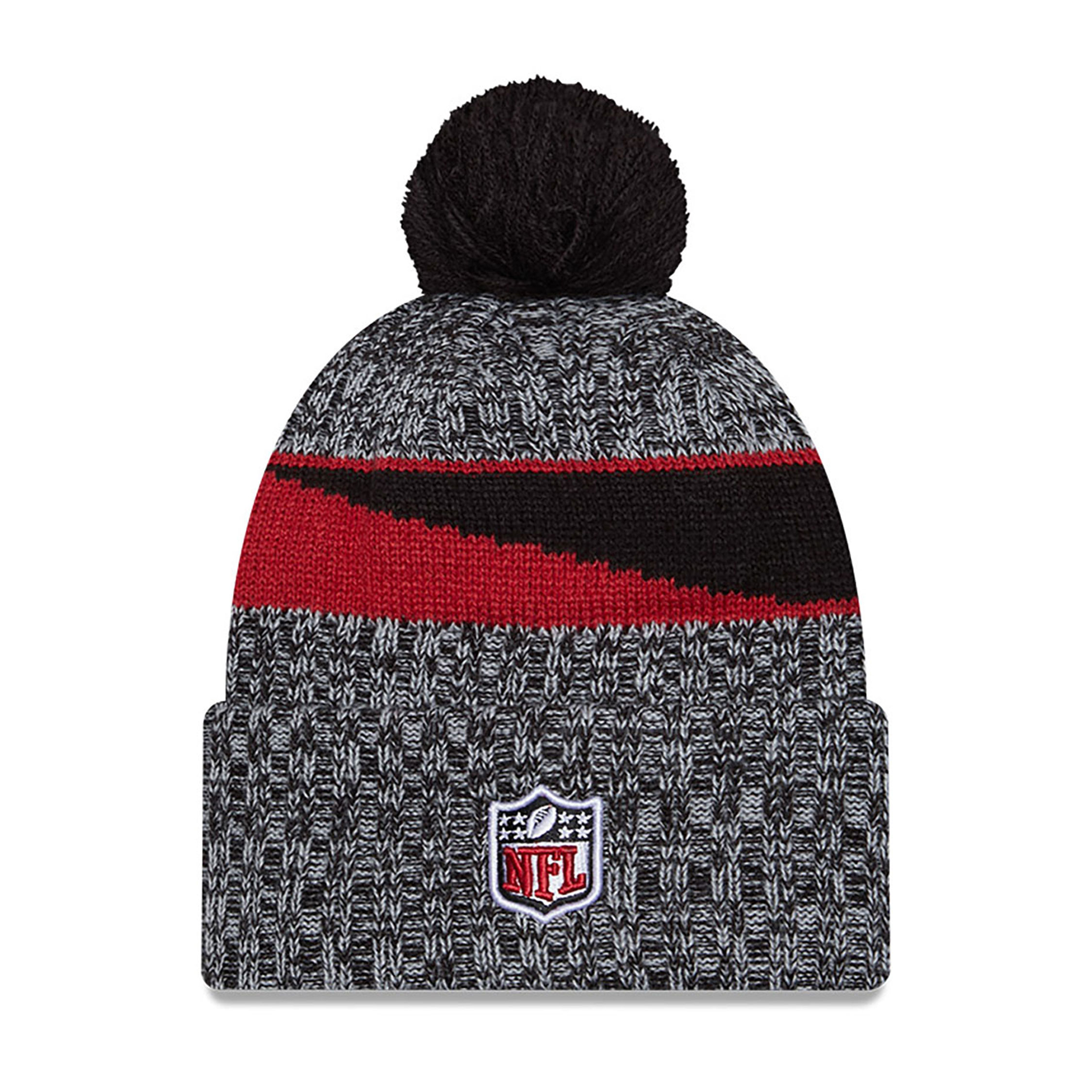 Arizona Cardinals NFL Sideline 2023 Black Bobble Knit Hat