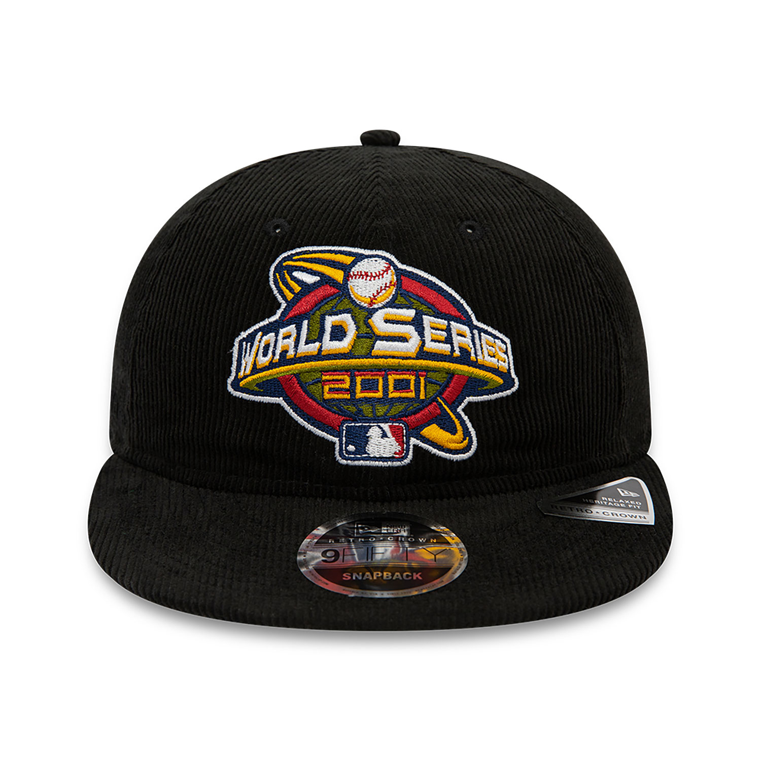 MLB World Series 2001 Patch Black Retro Crown 9FIFTY Snapback Cap