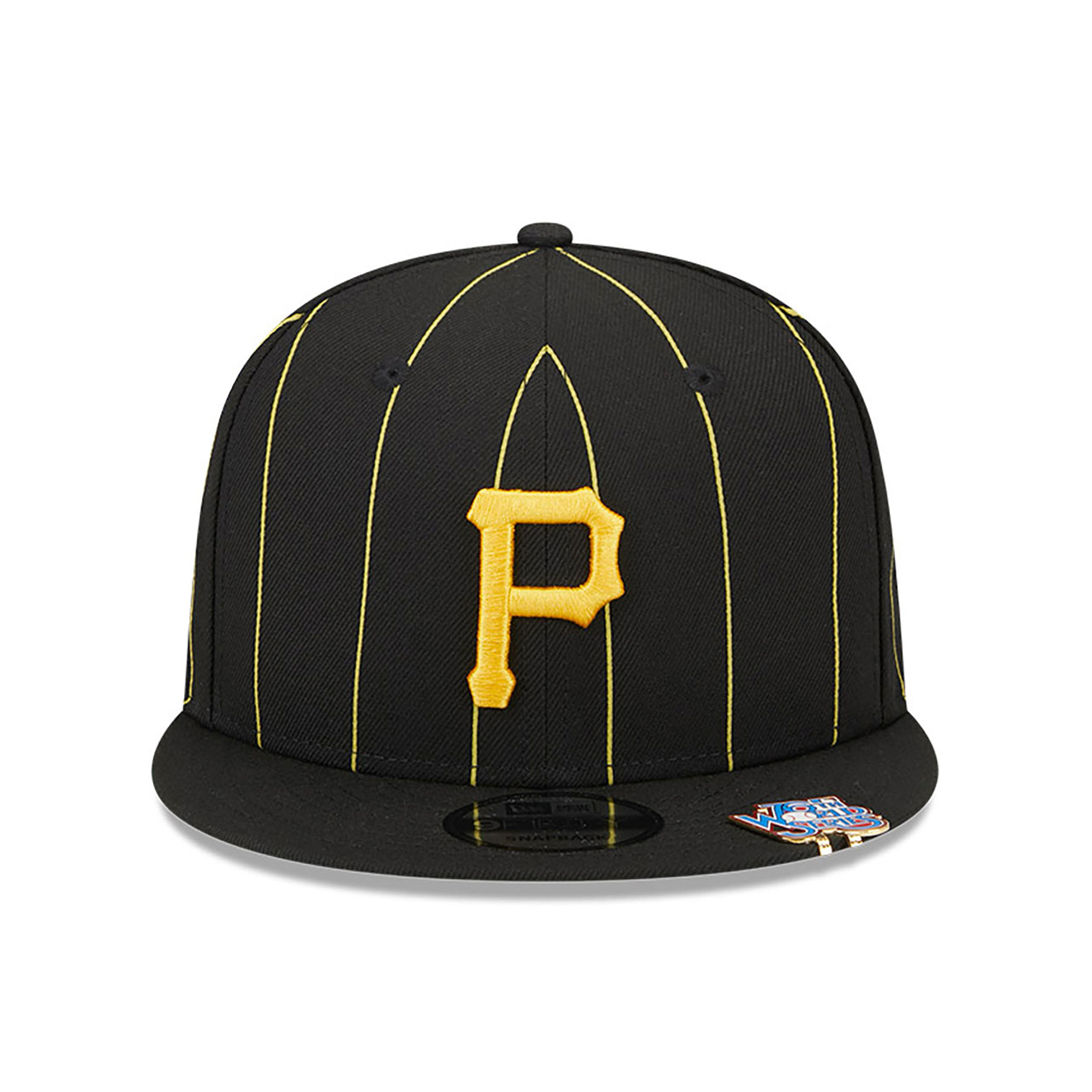 Pittsburgh Pirates Pinstripe Black 9FIFTY Snapback Cap