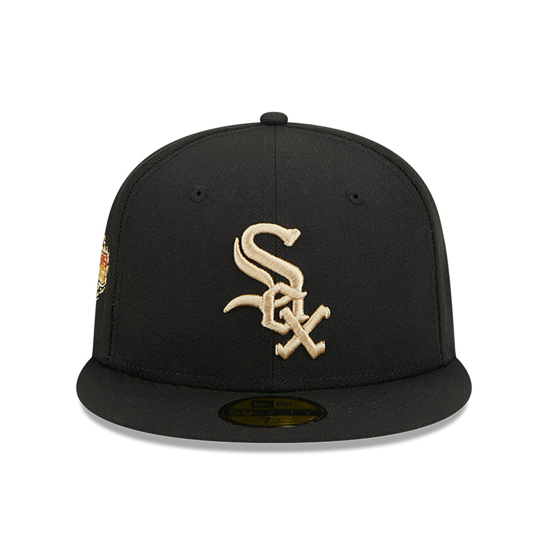 Chicago White Sox Laurel Sidepatch Black 59FIFTY Fitted Cap