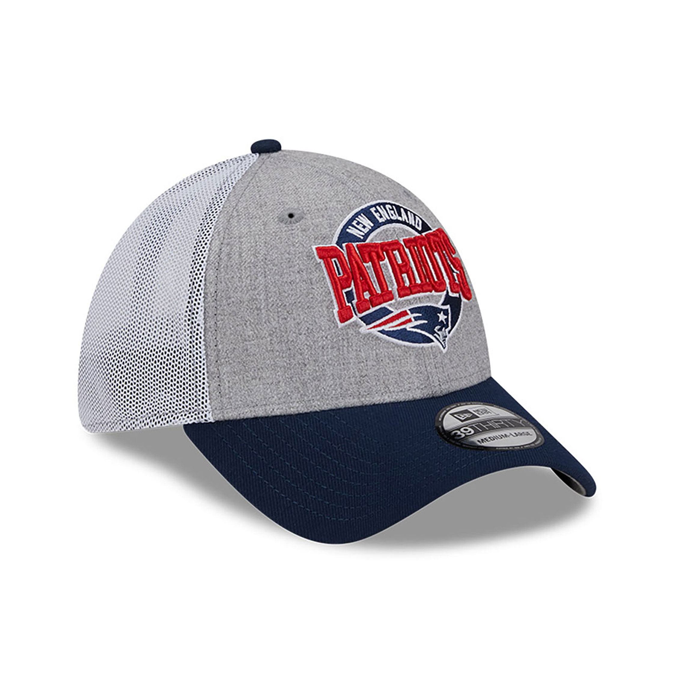 New England Patriots NFL White 39THIRTY Stretch Fit Cap