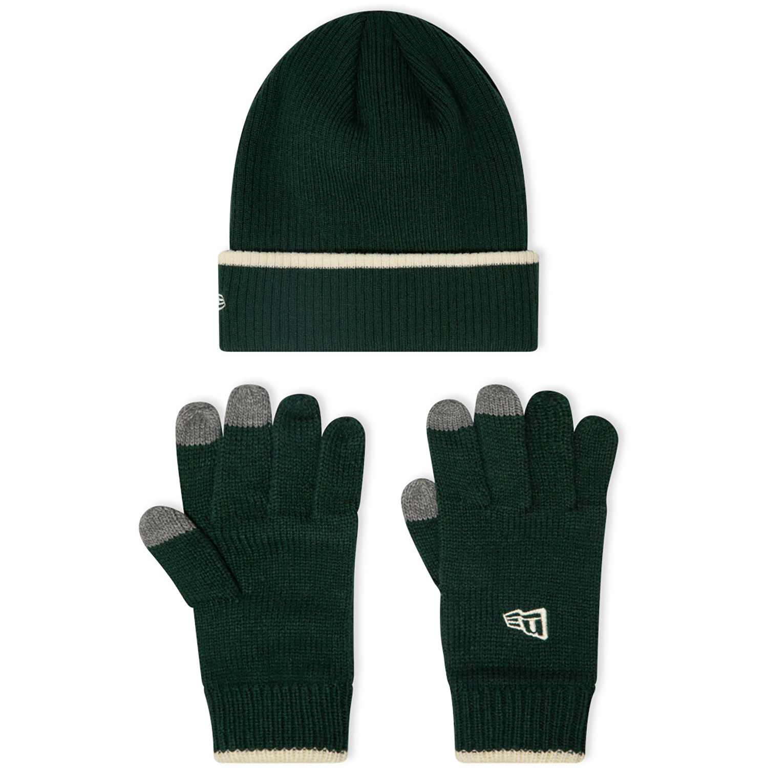 New Era Green E-Touch Gloves &amp; Beanie Set