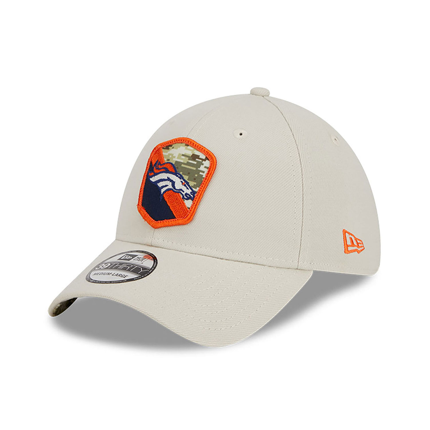 Denver Broncos NFL Salute To Service Stone 39THIRTY Stretch Fit Cap