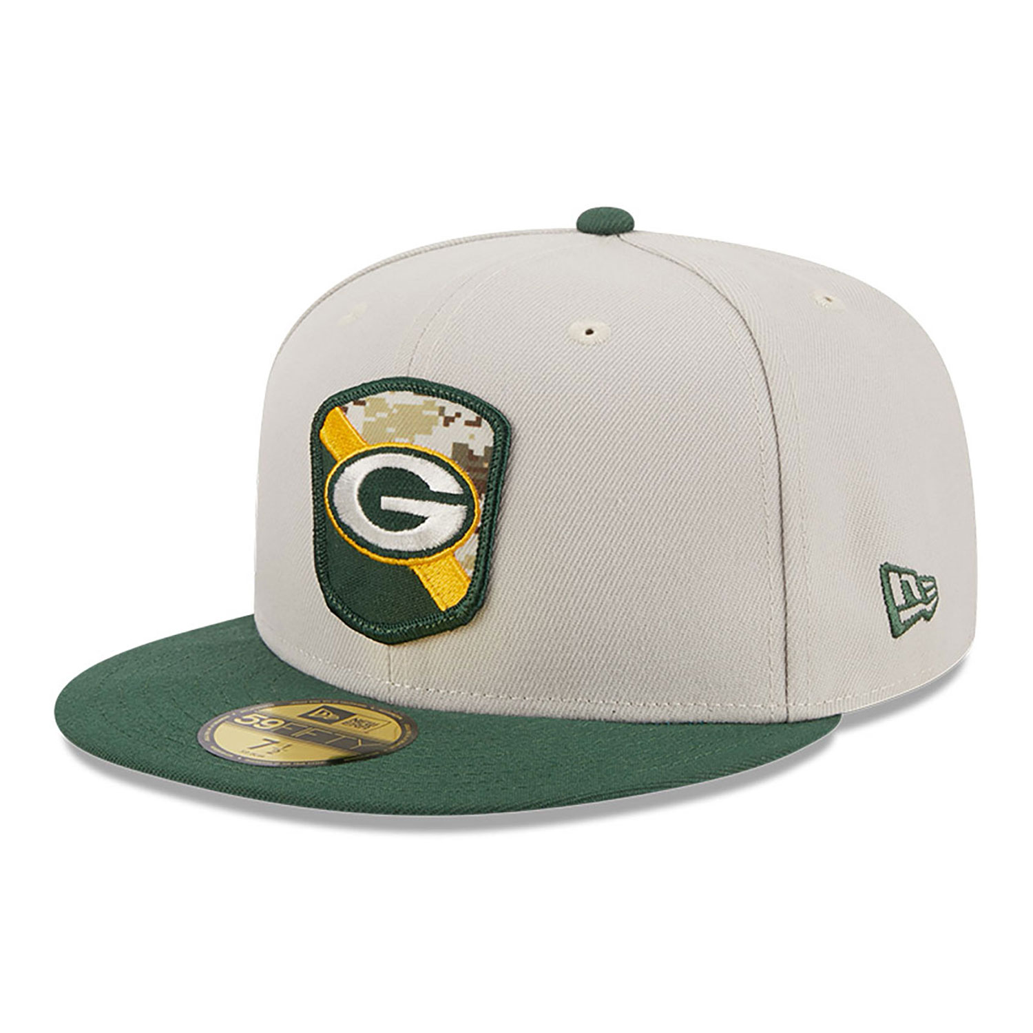 Green Bay Packers NFL Salute To Service Stone 59FIFTY Fitted Cap