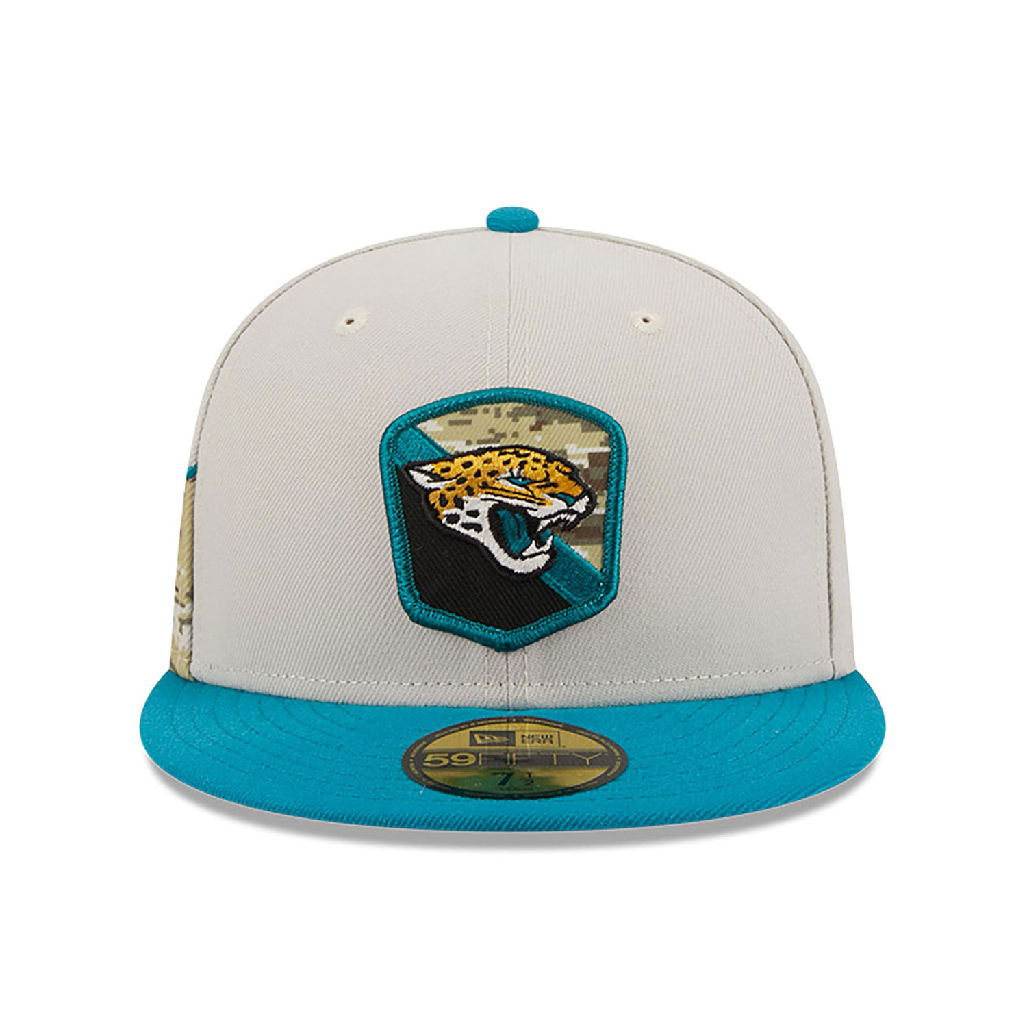Jacksonville Jaguars NFL Salute To Service Stone 59FIFTY Fitted Cap