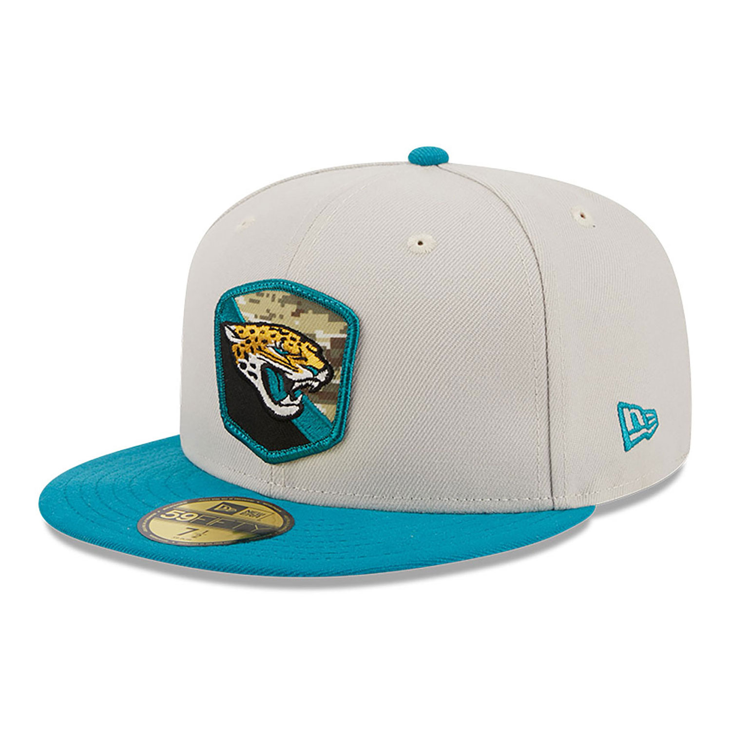 Jacksonville Jaguars NFL Salute To Service Stone 59FIFTY Fitted Cap