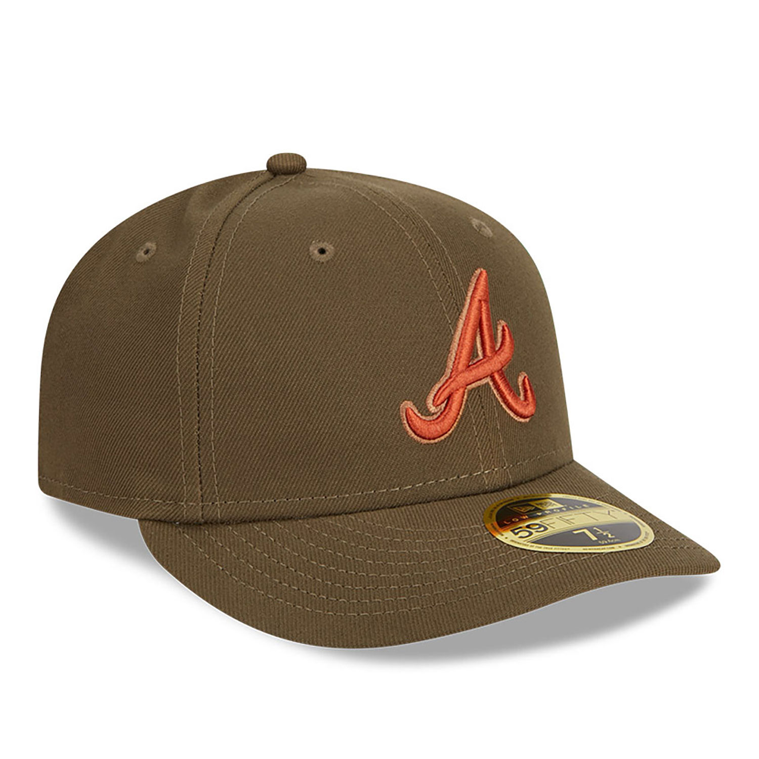 Atlanta Braves Rustic Fall Brown Low Profile 59FIFTY Fitted Cap