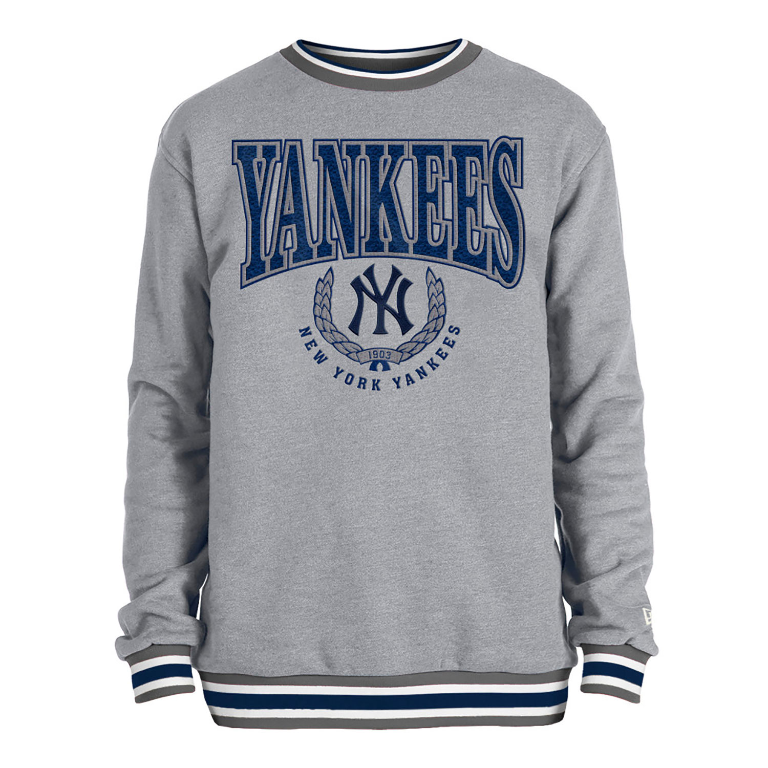 New York Yankees MLB Throwback Grey Crew Neck Sweater