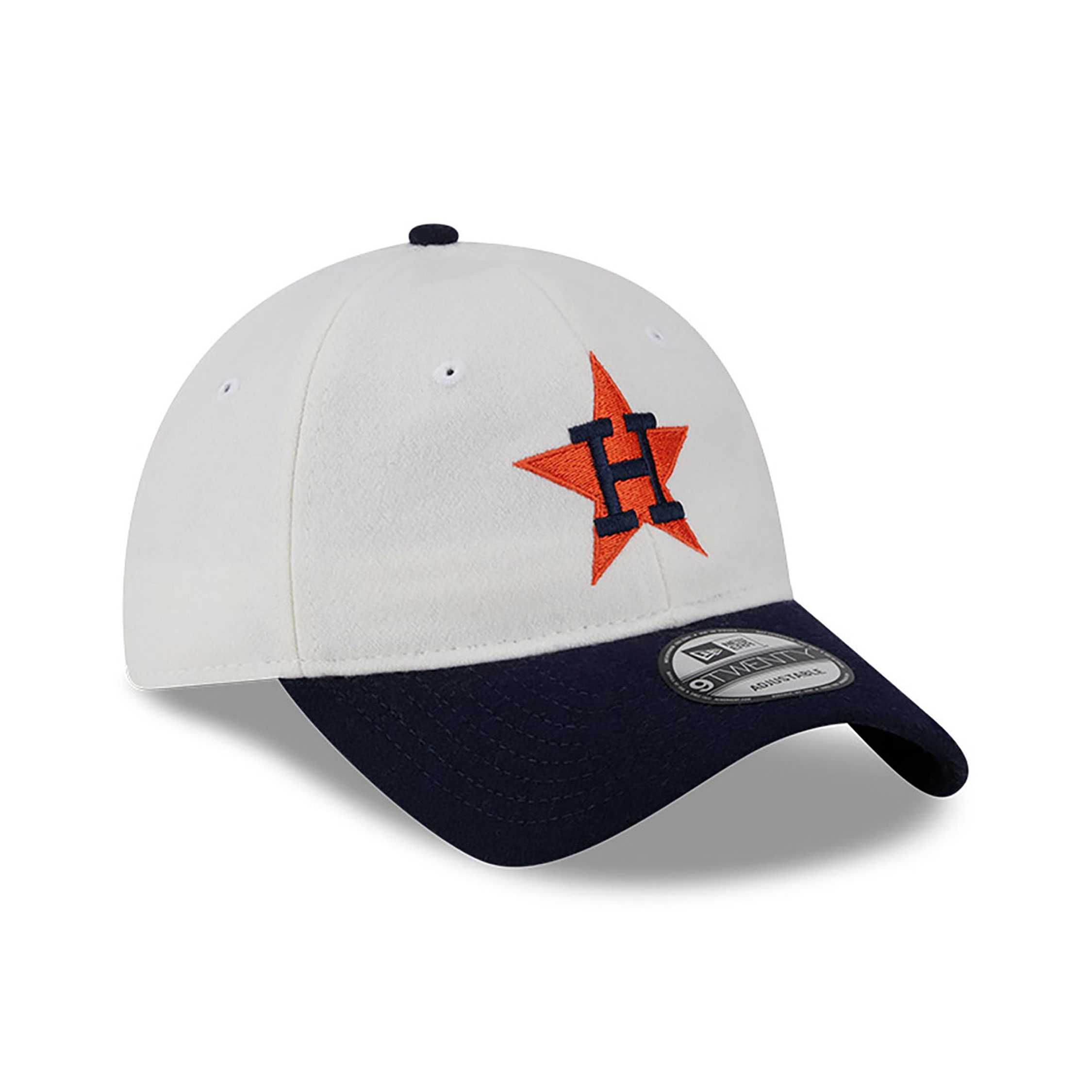 Houston Astros Leather Strap Chrome White 9TWENTY Adjustable Cap