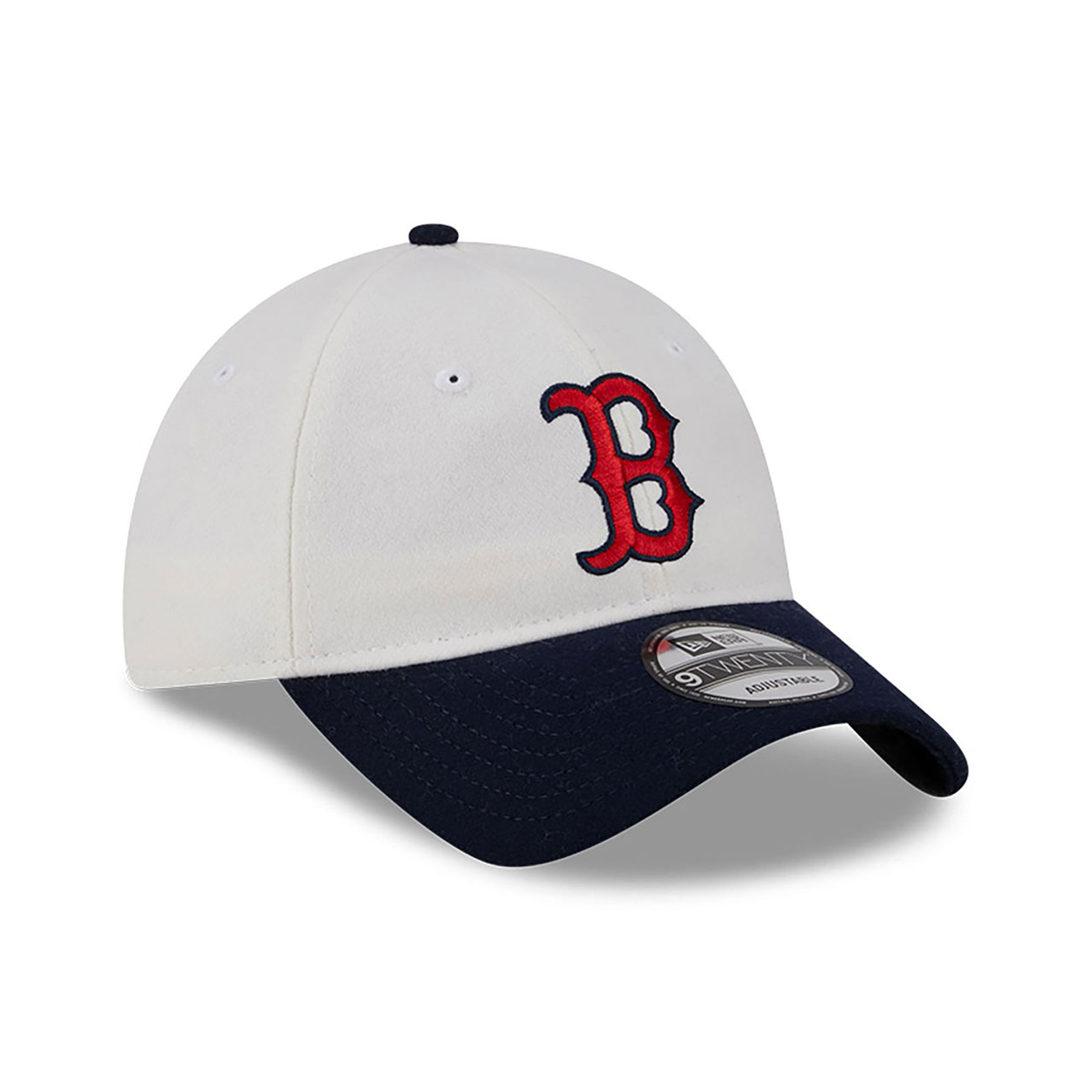 Boston Red Sox Leather Strap Chrome White 9TWENTY Adjustable Cap