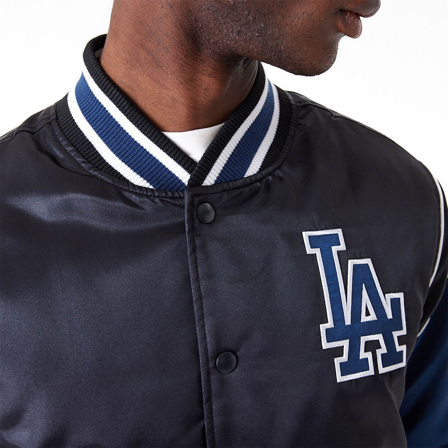 LA Dodgers MLB Navy Satin Jacket
