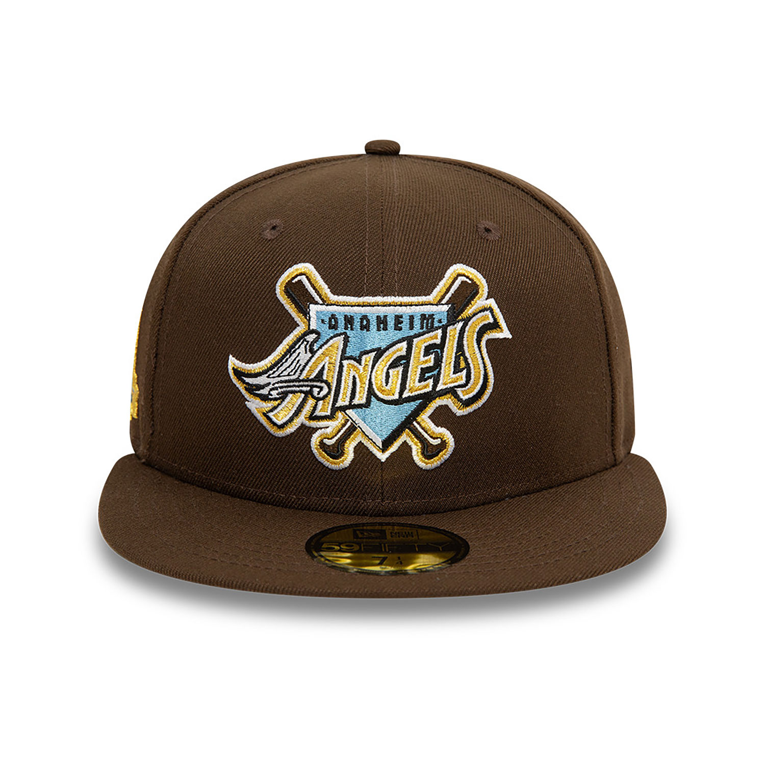 LA Angels MLB Walnut Sky Dark Brown 59FIFTY Fitted Cap