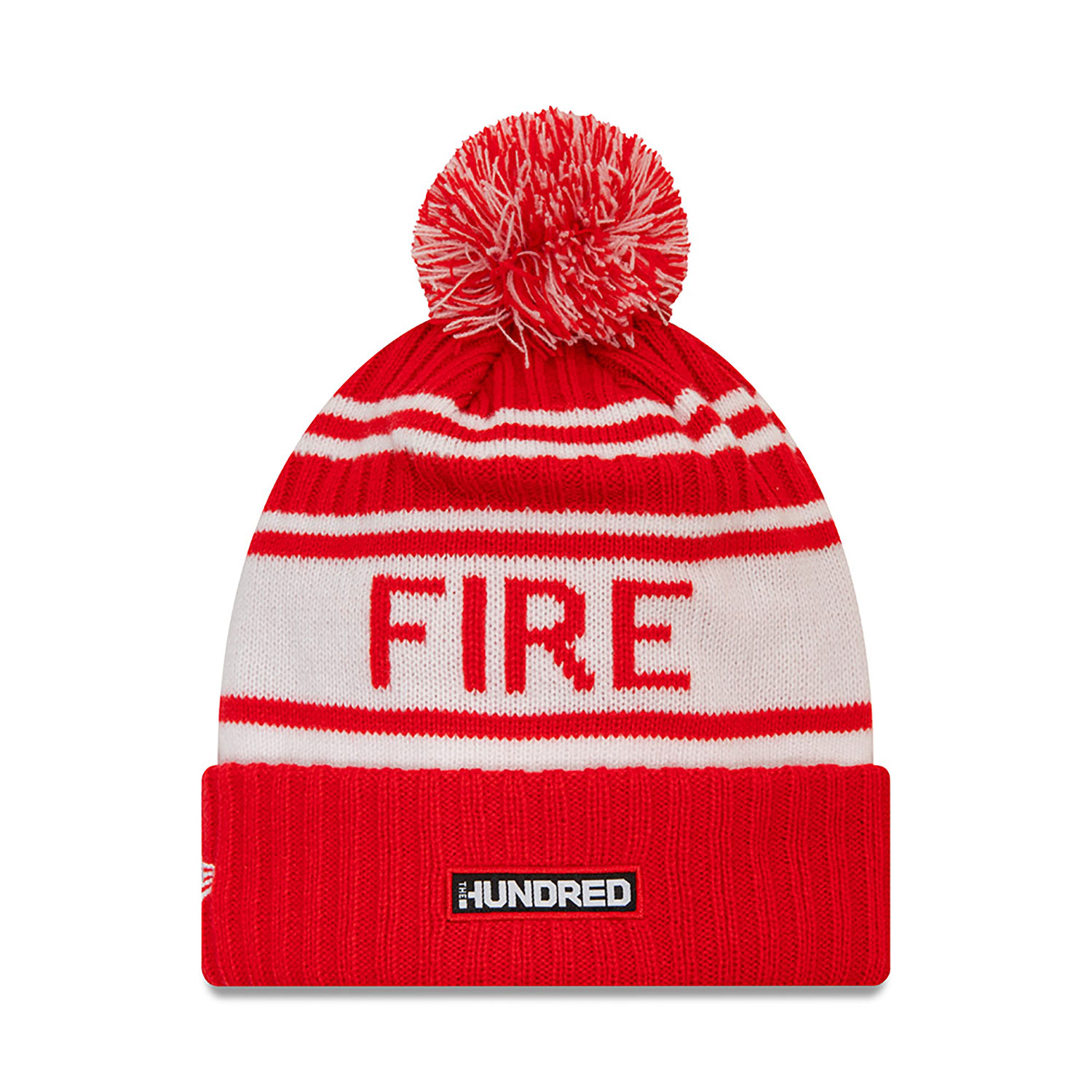 Welsh Fire Tan Cymreig The Hundred Red Bobble Knit Beanie Hat