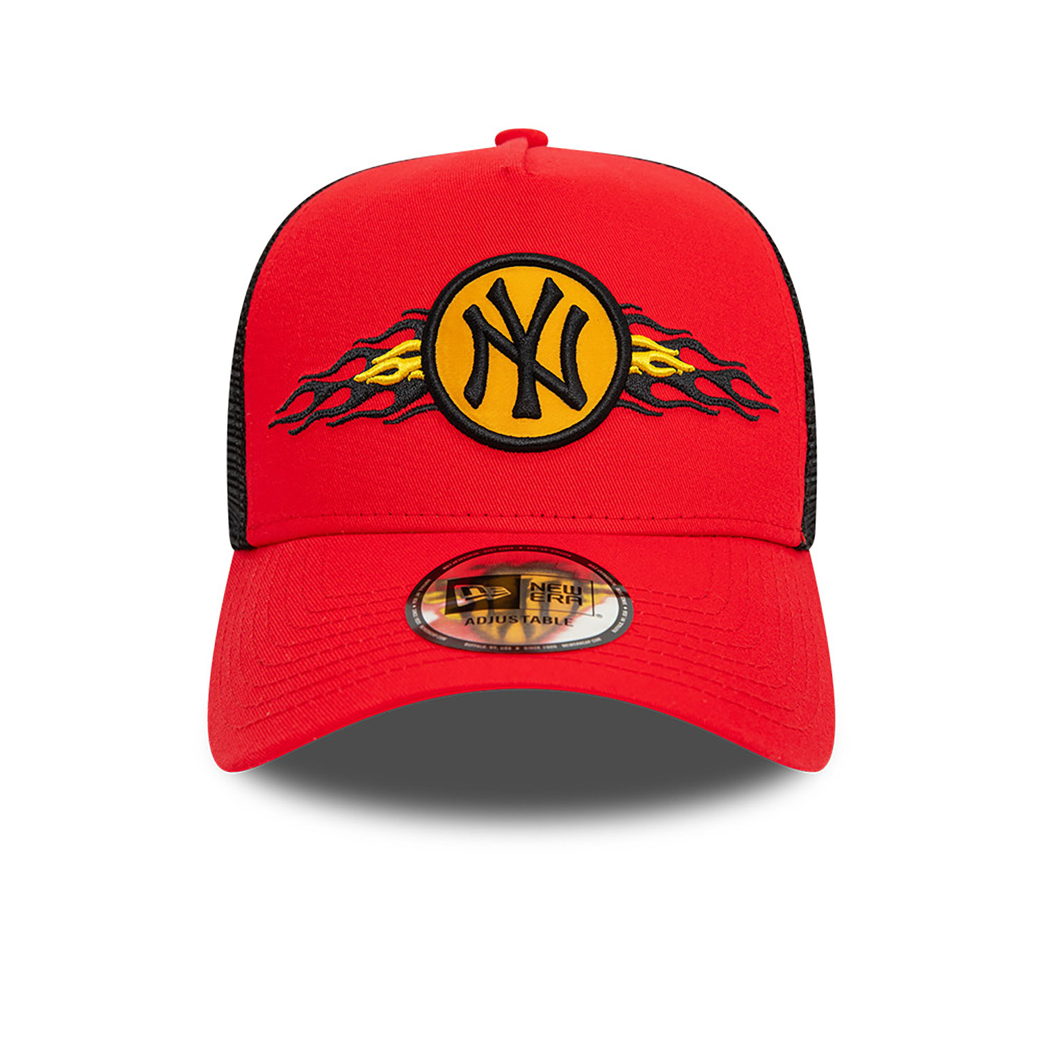 New York Yankees MLB Flame Red 9FORTY A-Frame Trucker Cap